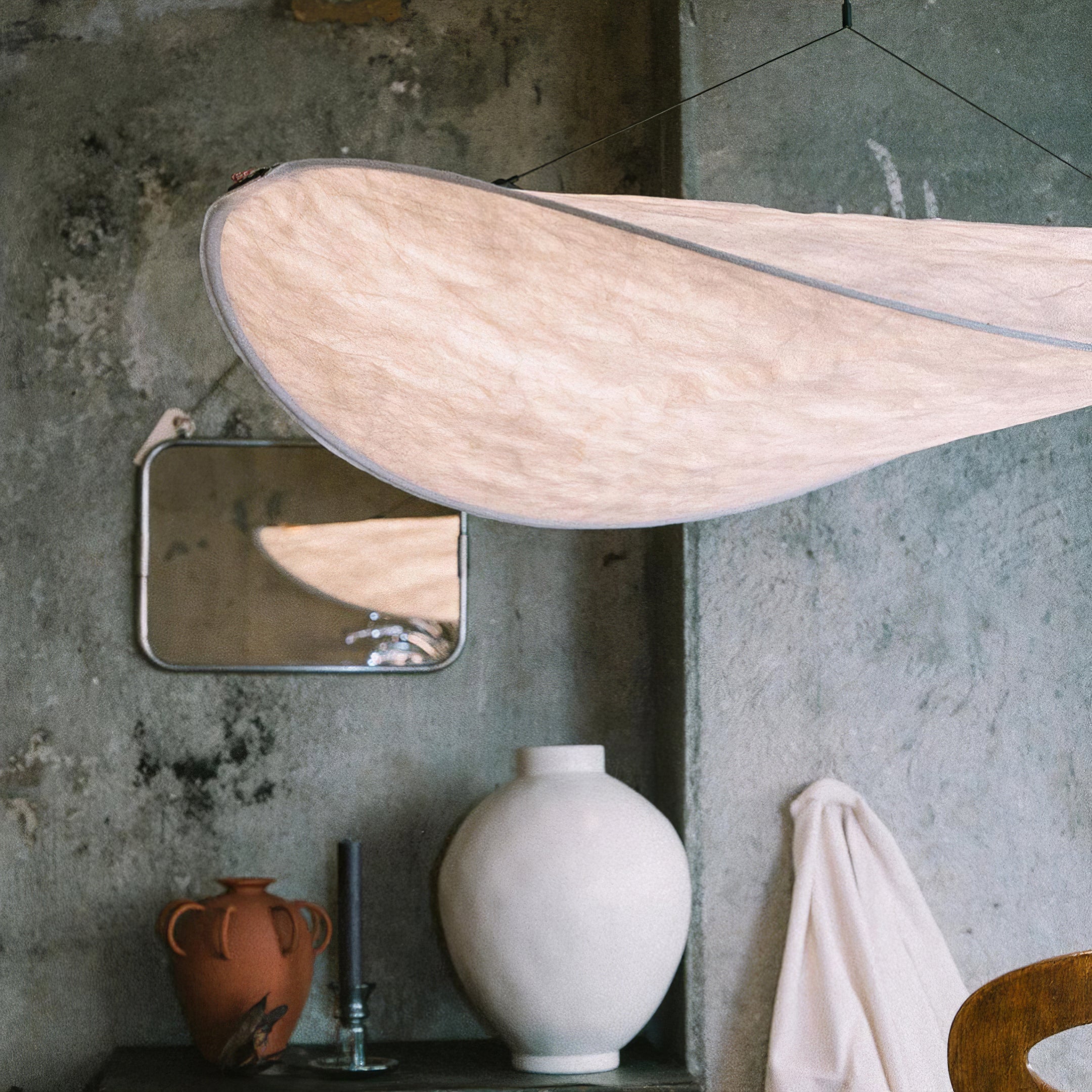 Elyno Lampe Suspension Sculpturale en Tissu - Neutralighting