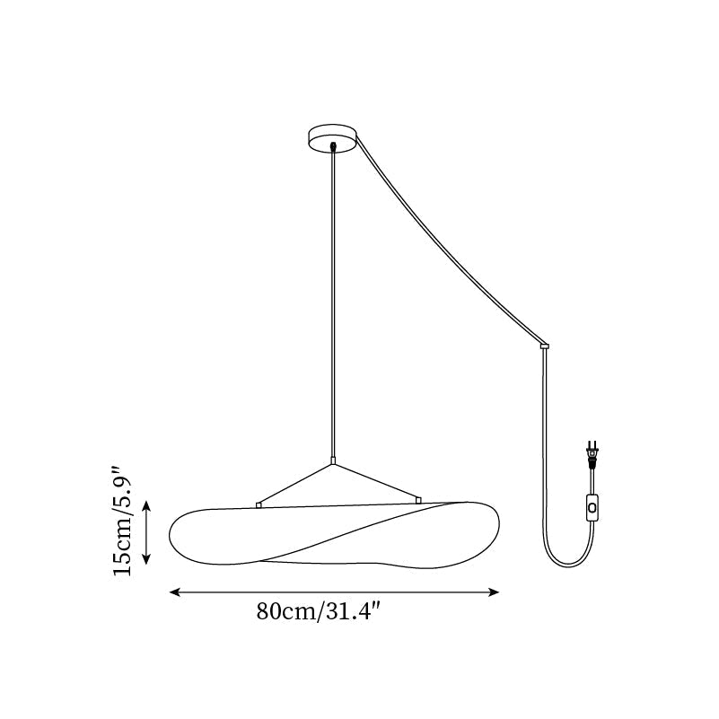 Elyno Lampe Suspension Sculpturale en Tissu - Neutralighting