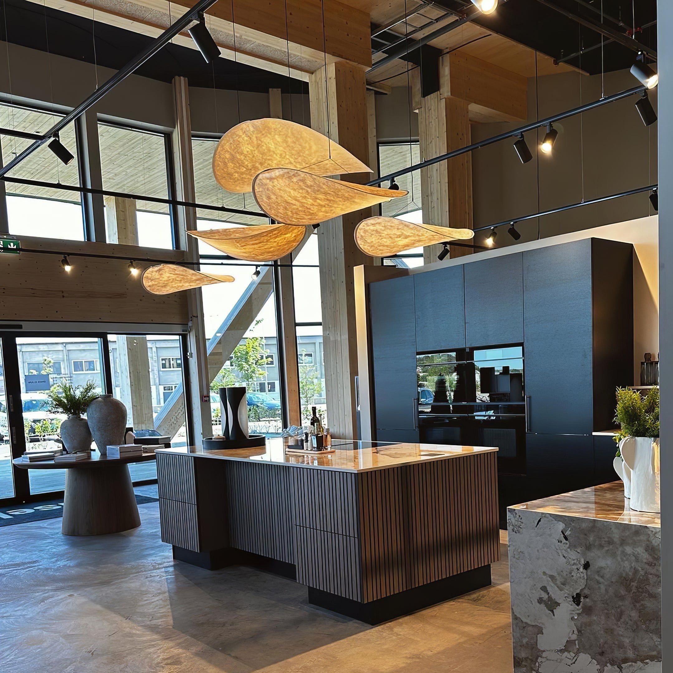 Elyno Lampe Suspension Sculpturale en Tissu - Neutralighting