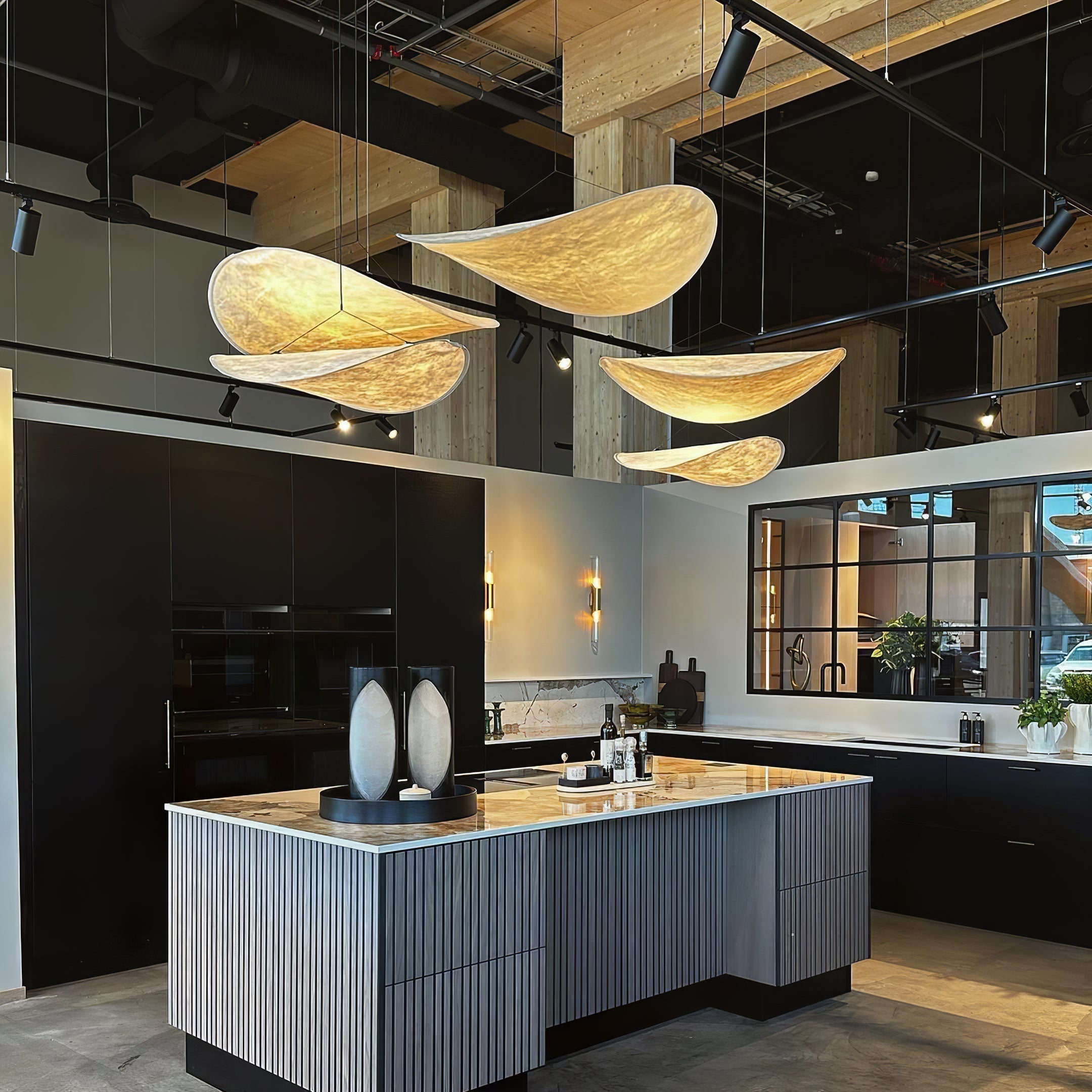 Elyno Lampe Suspension Sculpturale en Tissu - Neutralighting