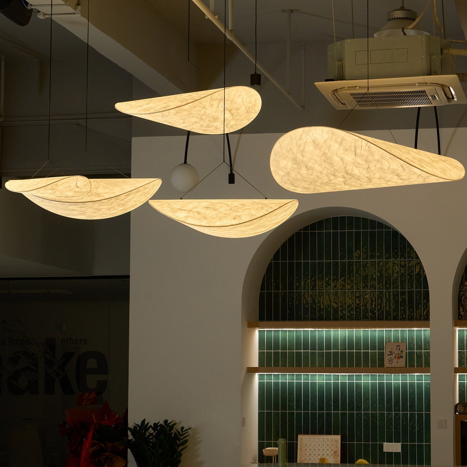 Elsolir Modern Minimalist Paper Pendant Lamp - Lamp Copper