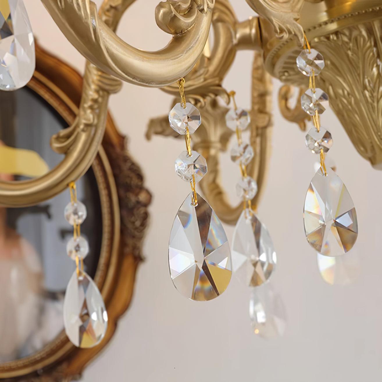 Elvion Lustre Classique en Laiton et Cristal - Neutralighting