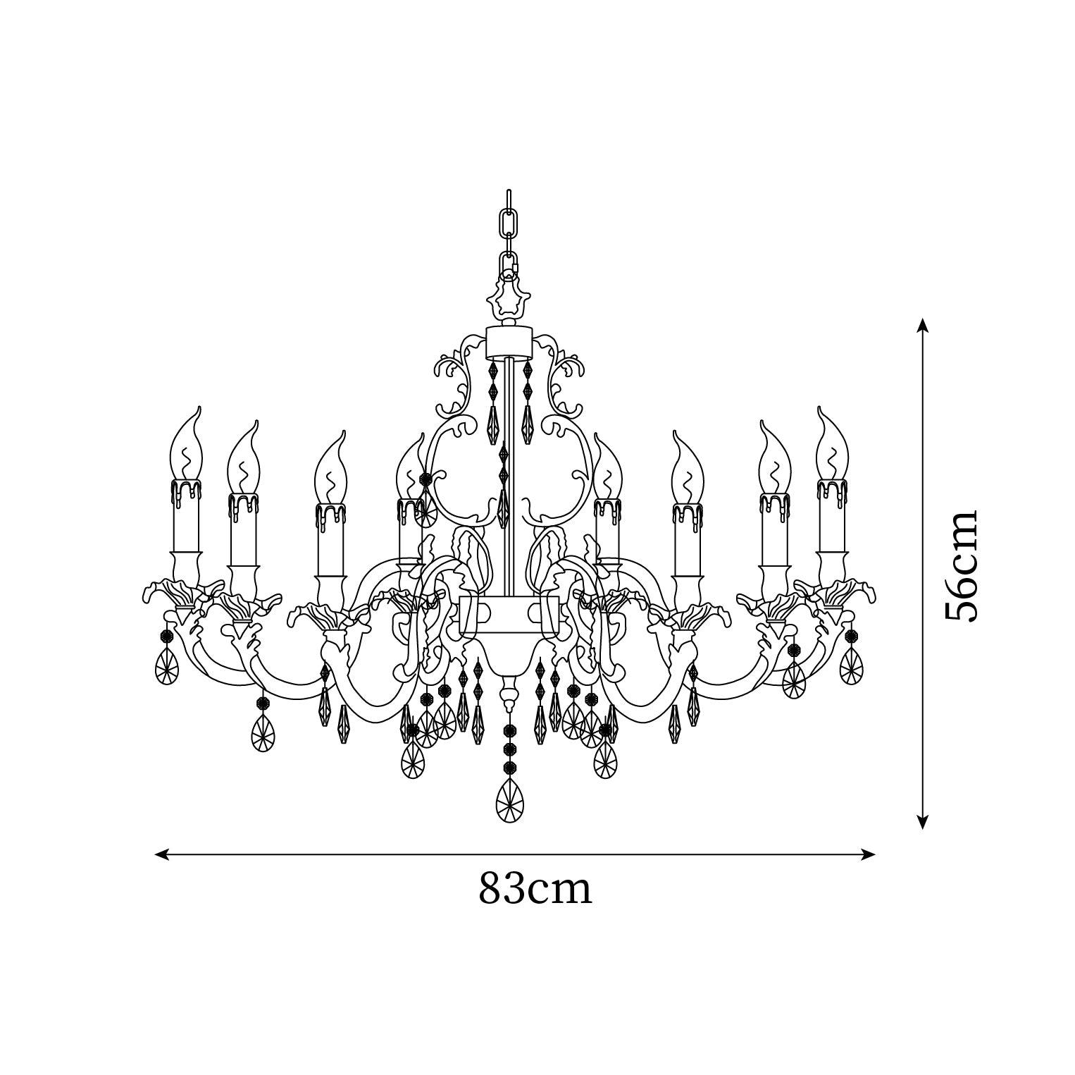 Elvion Lustre Classique en Laiton et Cristal - Neutralighting