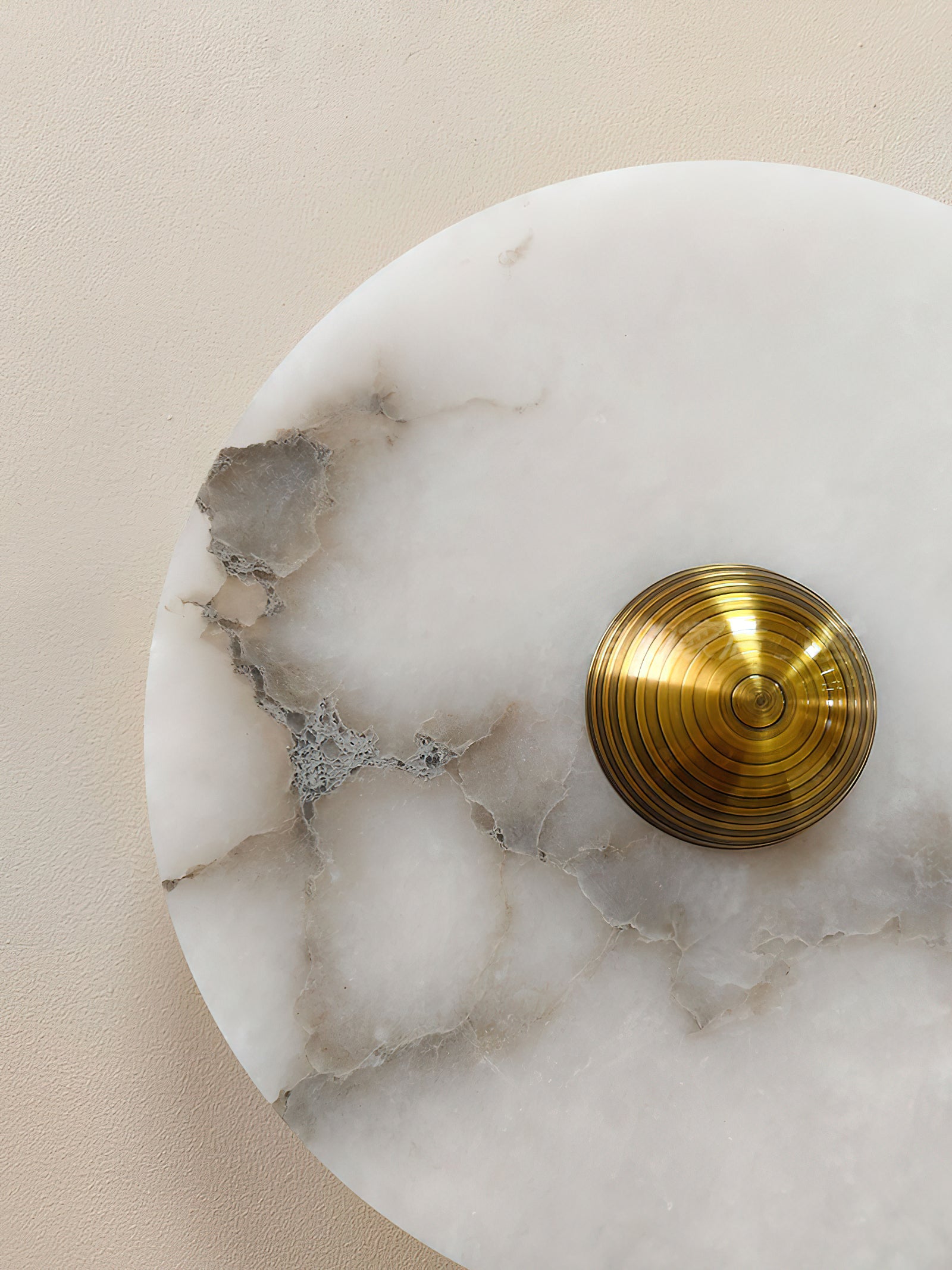 Olrine Modern Minimalist Marble Metal Wall Lamp - Lamp Copper
