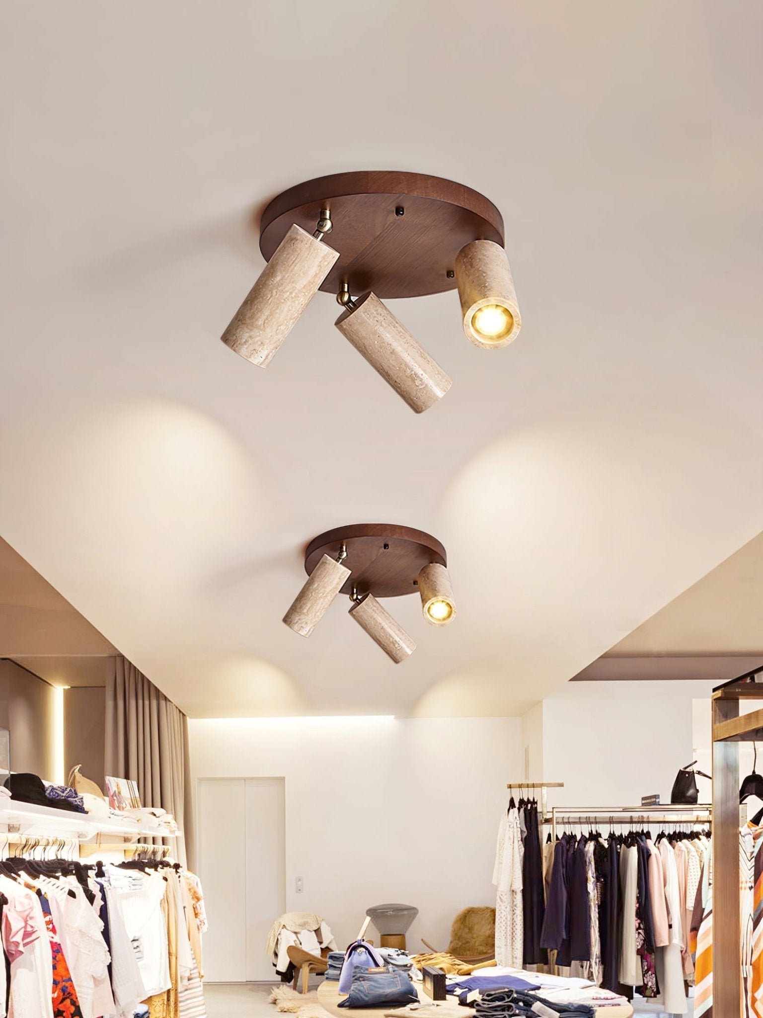 Zevenion Multi-Bras Travertin Plafonnier - Neutralighting
