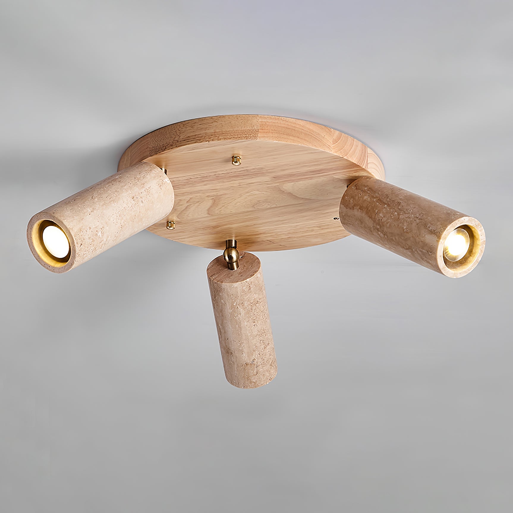 Zevenion Multi-Bras Travertin Plafonnier - Neutralighting