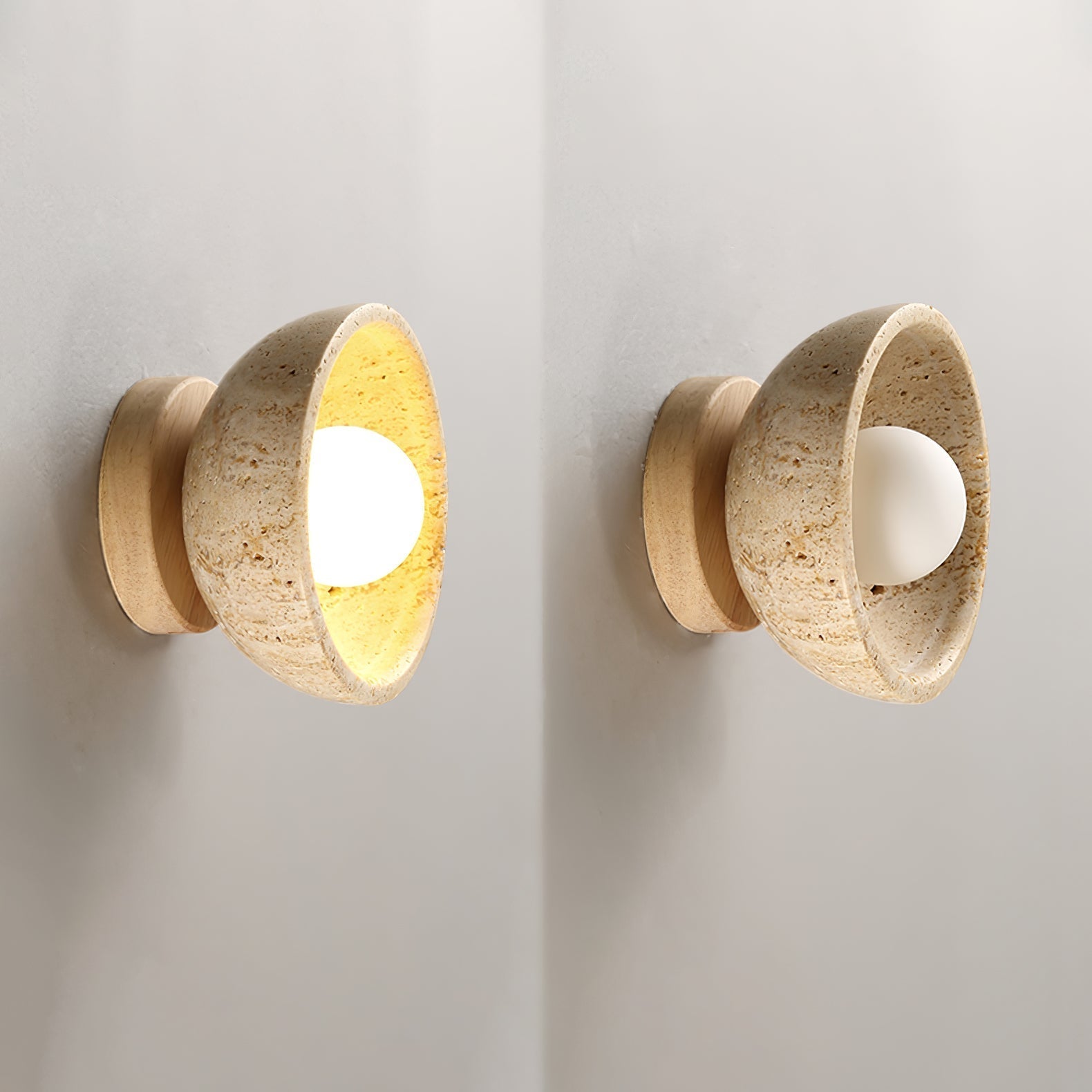 Vacaris Applique Murale Minimaliste en Travertin - Neutralighting