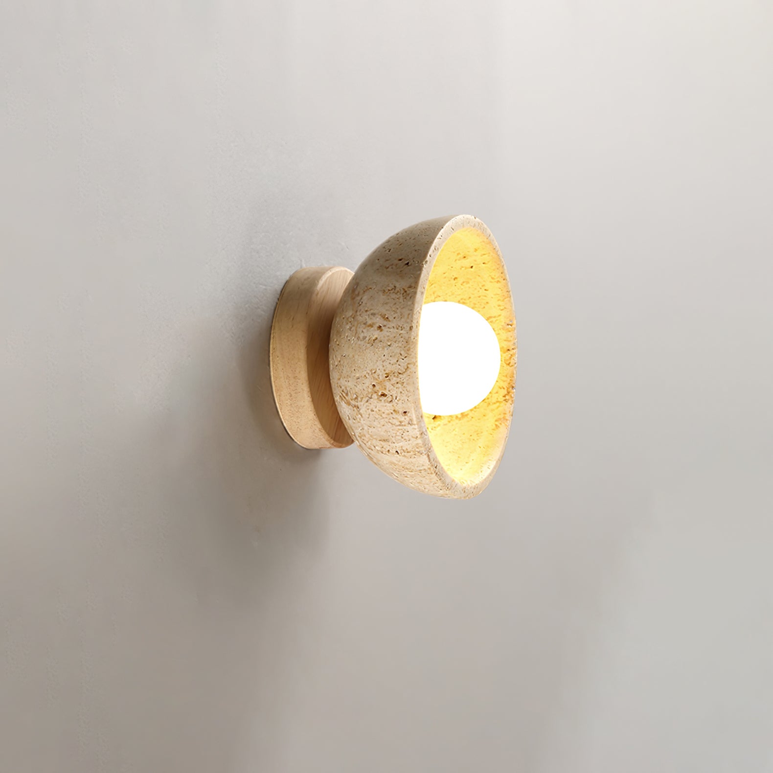 Vacaris Applique Murale Minimaliste en Travertin - Neutralighting