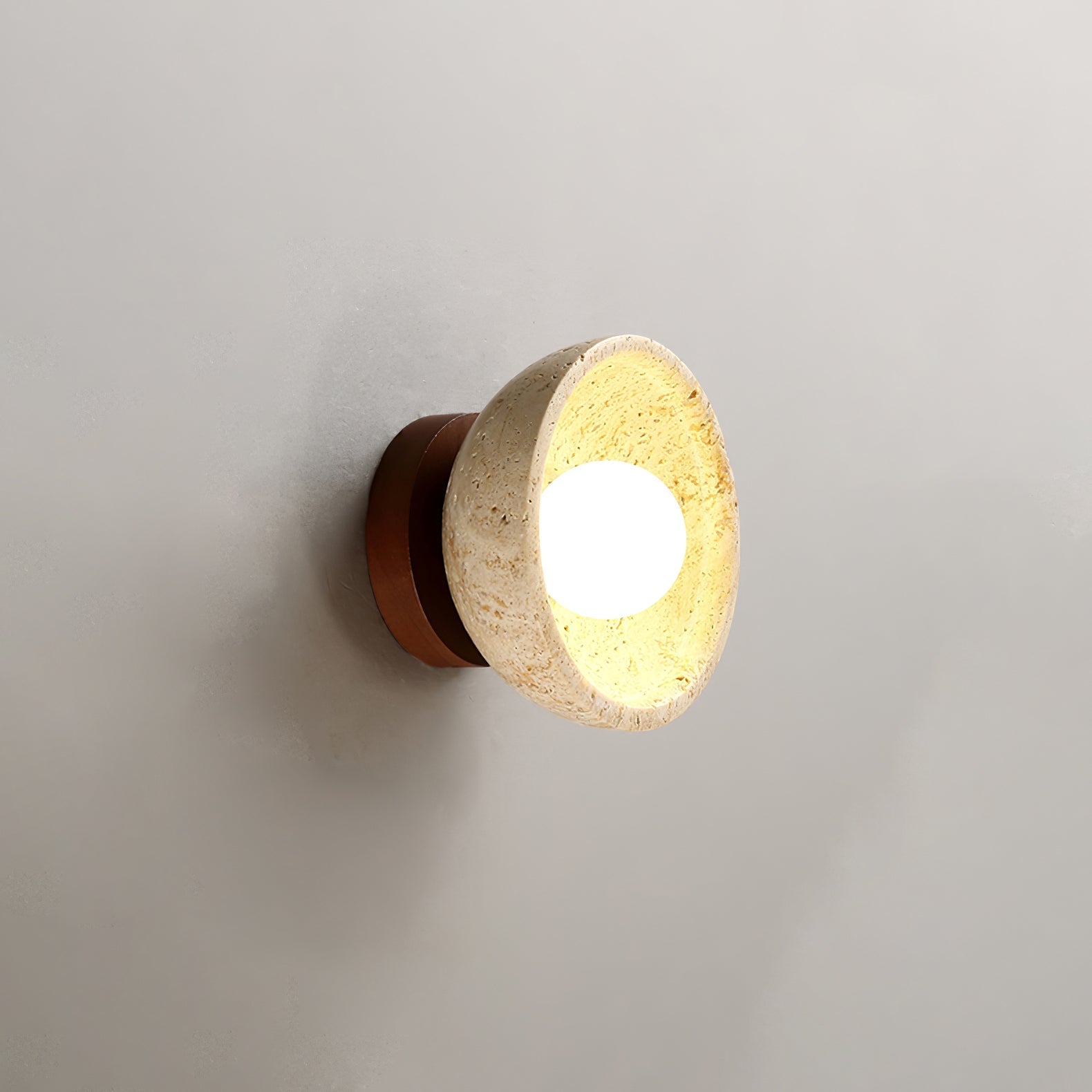 Vacaris Applique Murale Minimaliste en Travertin - Neutralighting