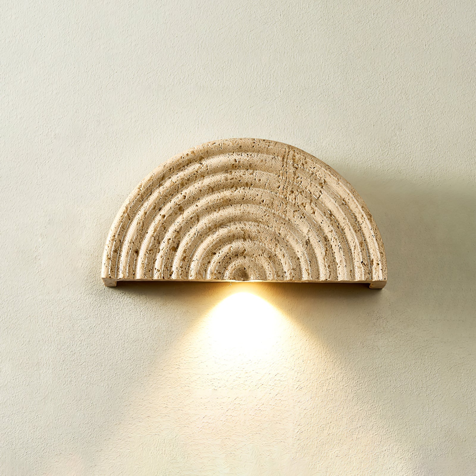Faro Applique Murale en Travertin Demi-Lune - Neutralighting