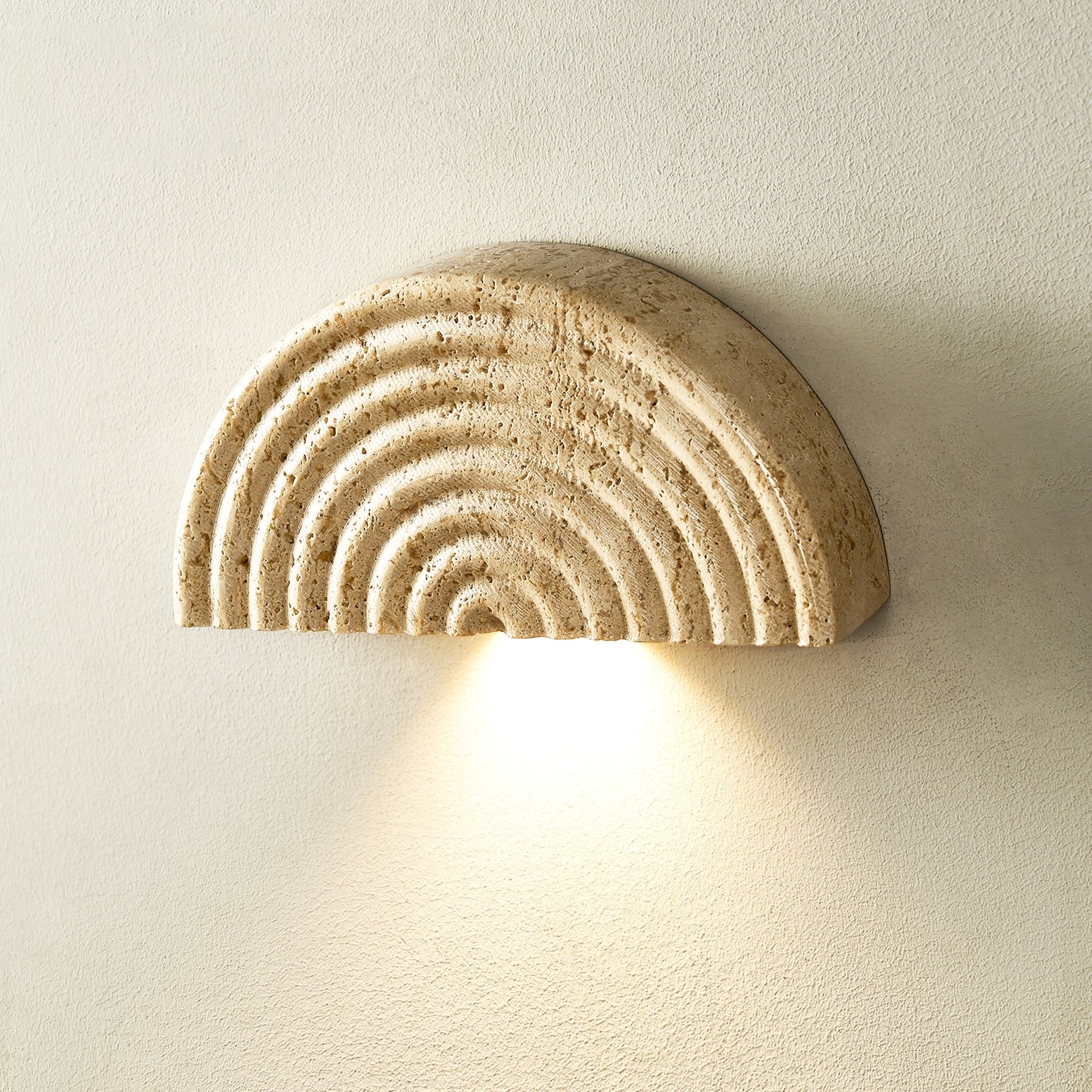 Faro Applique Murale en Travertin Demi-Lune - Neutralighting