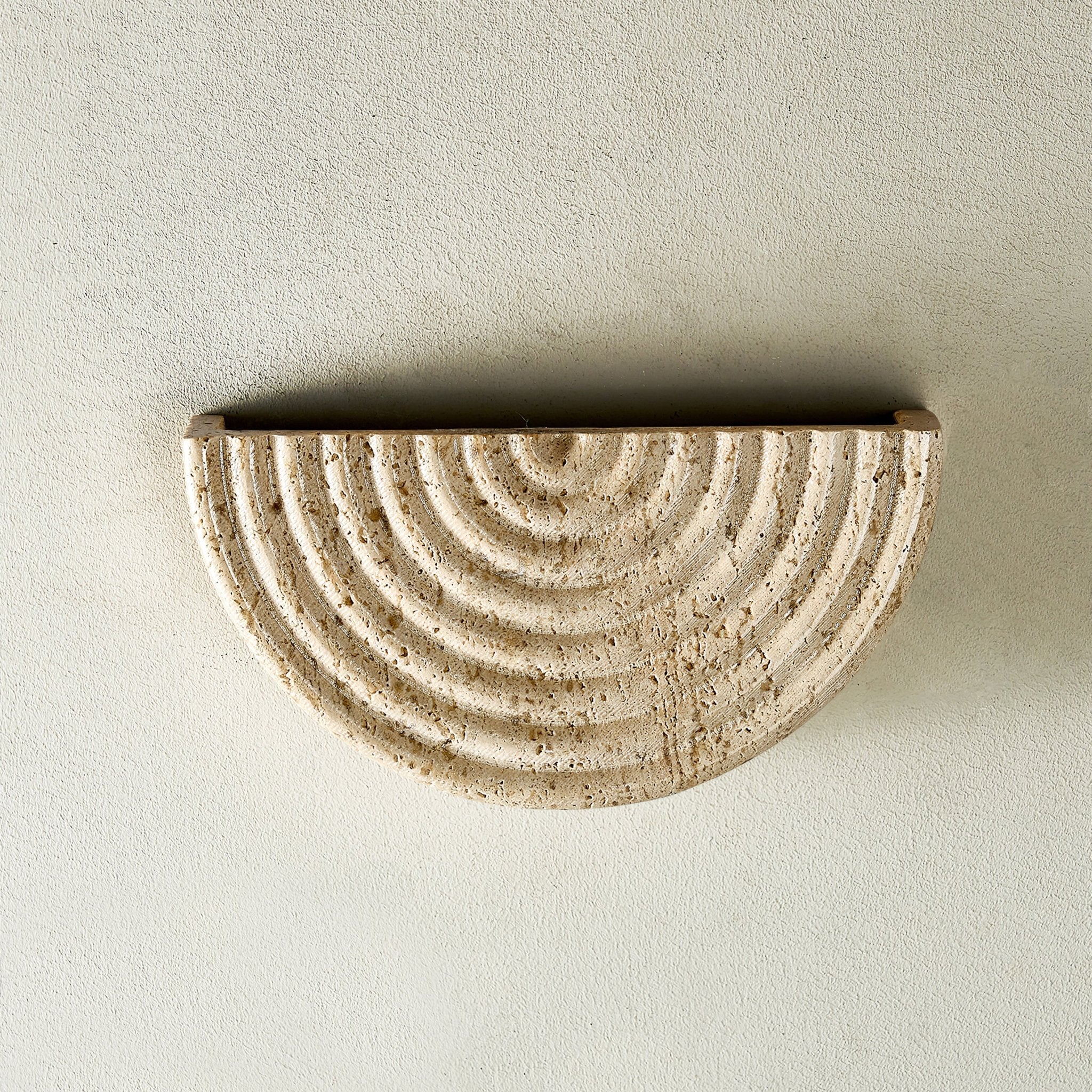 Faro Applique Murale en Travertin Demi-Lune - Neutralighting