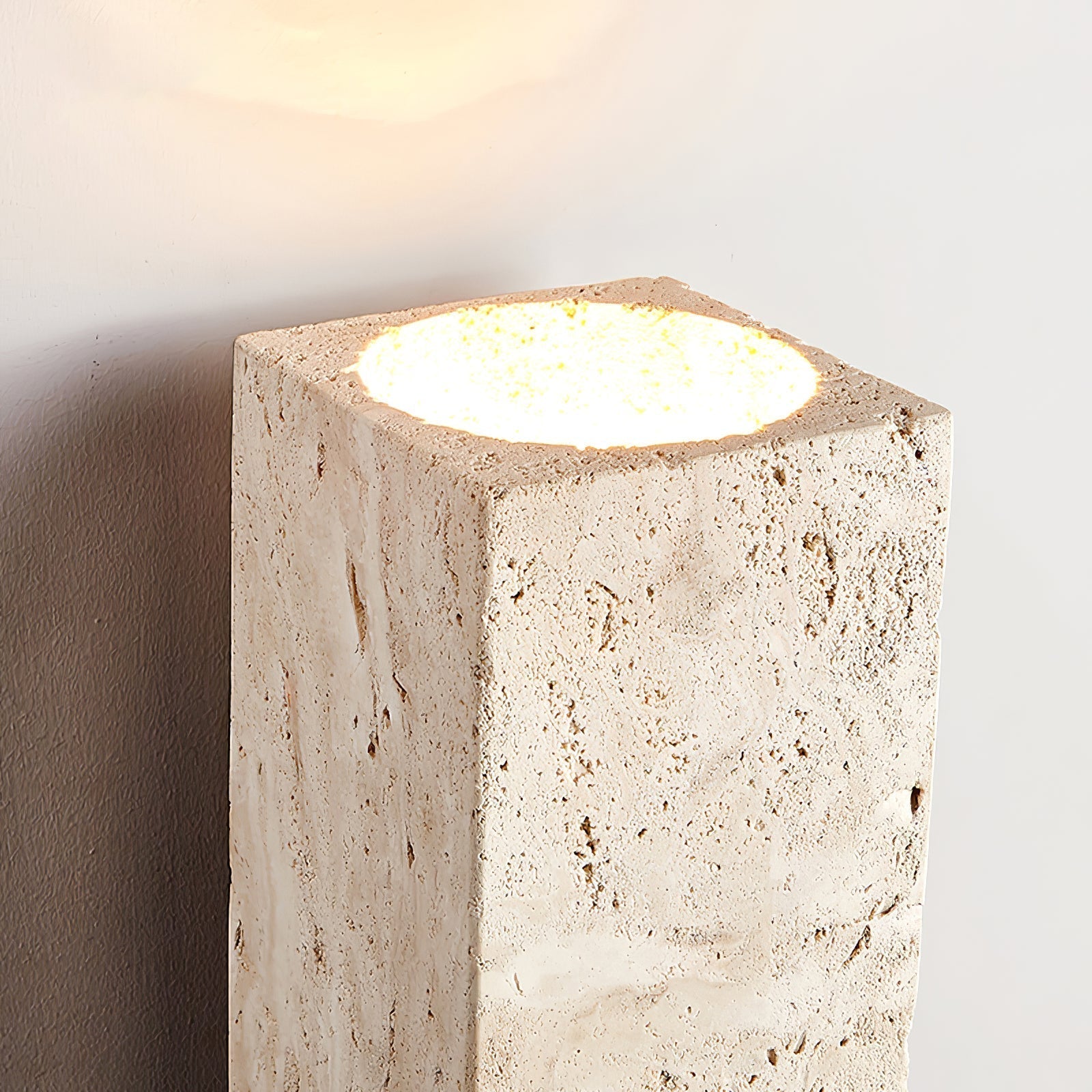 Elsoran Applique Murale Bloc Minimaliste en Travertin - Neutralighting