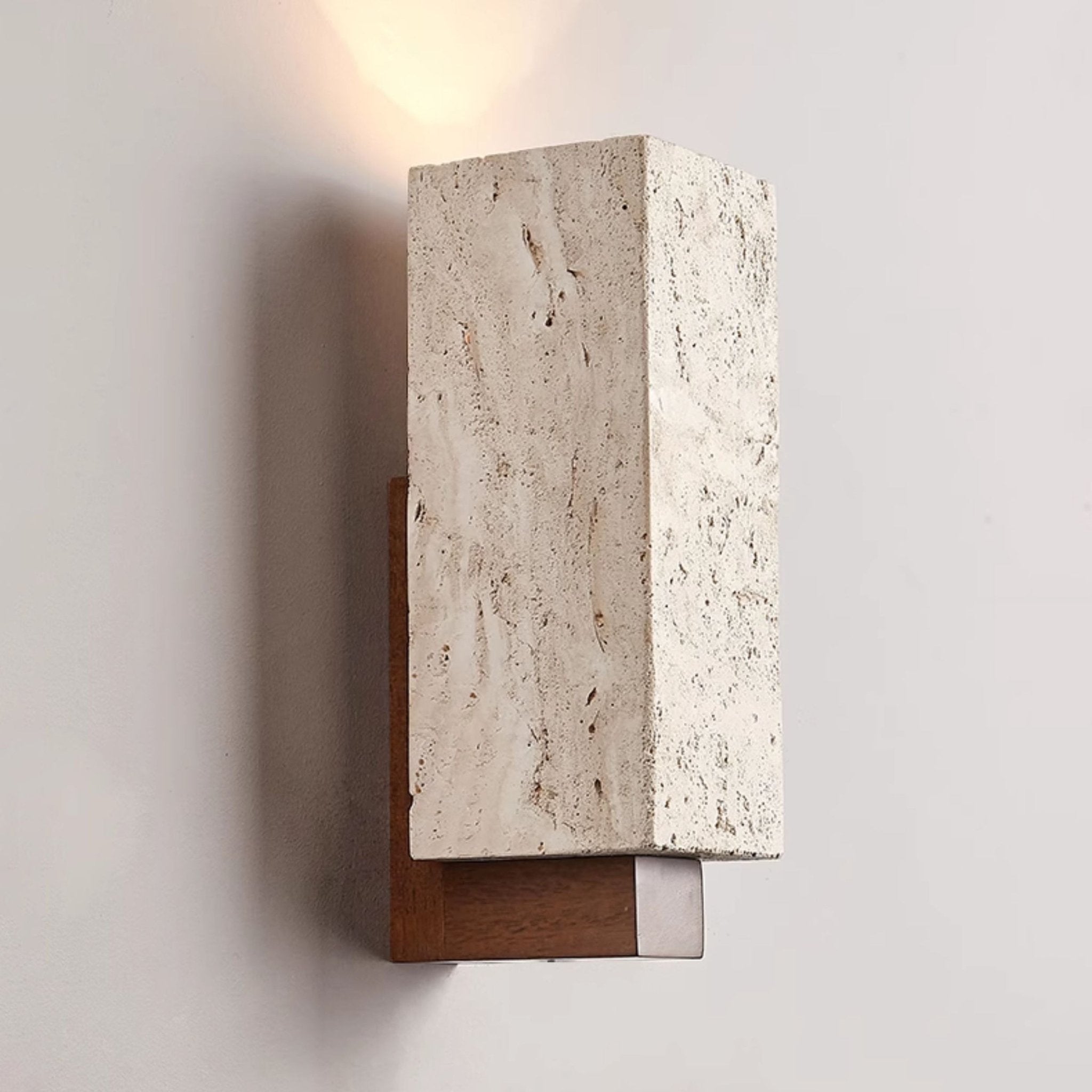 Elsoran Applique Murale Bloc Minimaliste en Travertin - Neutralighting