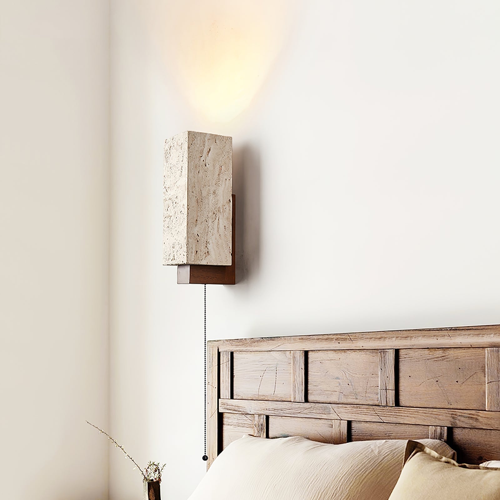 Elsoran Applique Murale Bloc Minimaliste en Travertin - Neutralighting