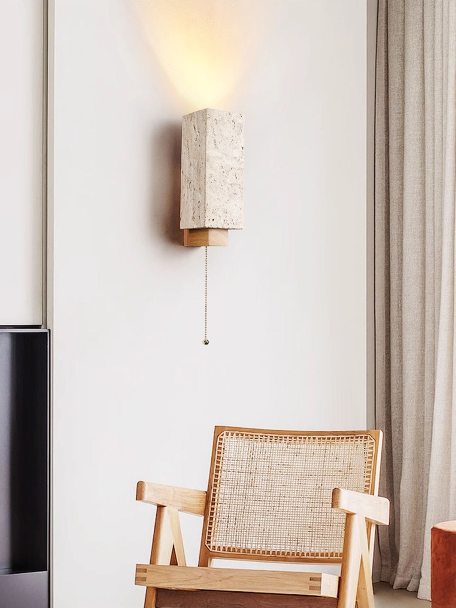 Elsoran Applique Murale Bloc Minimaliste en Travertin - Neutralighting