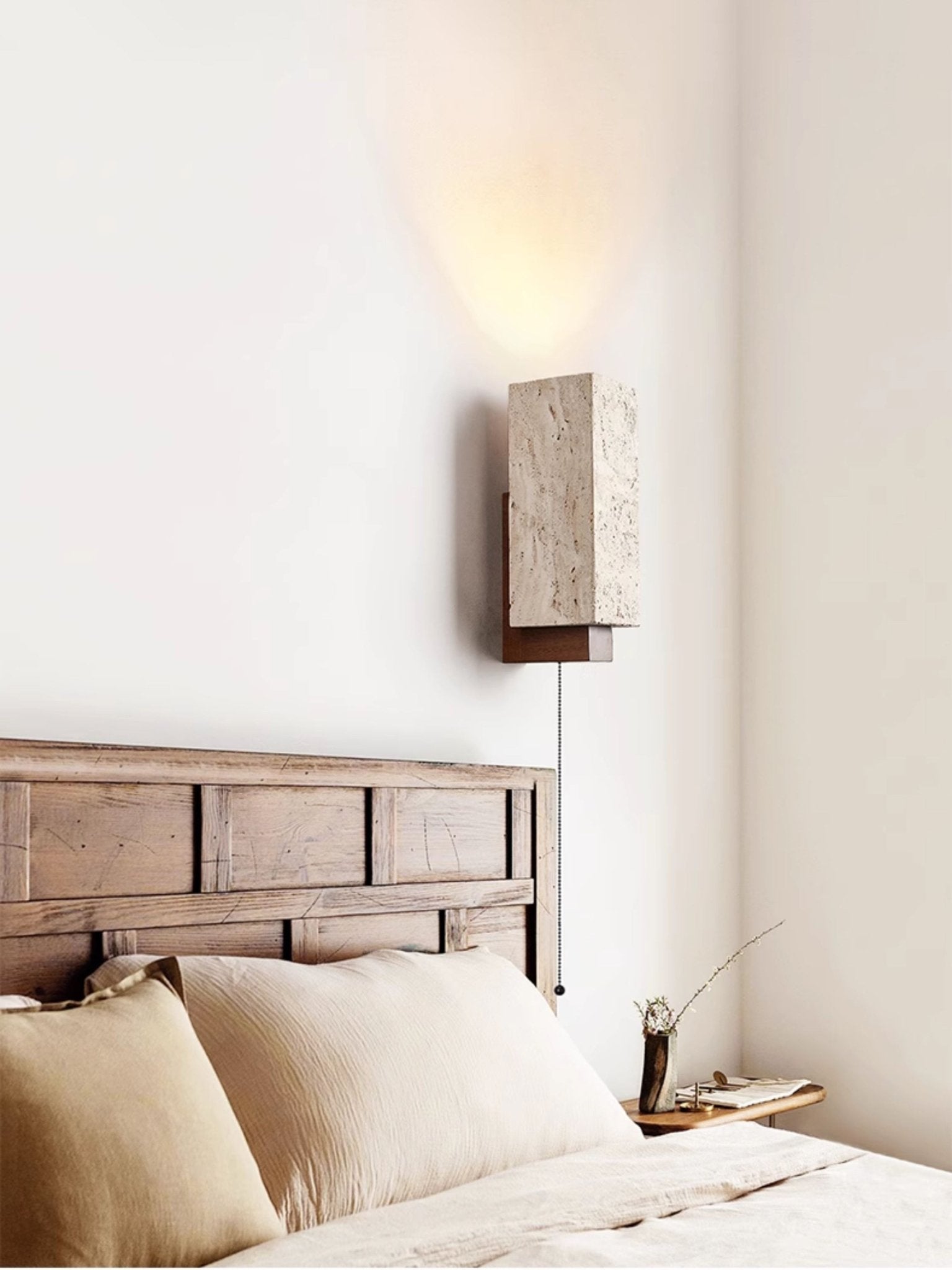 Elsoran Applique Murale Bloc Minimaliste en Travertin - Neutralighting