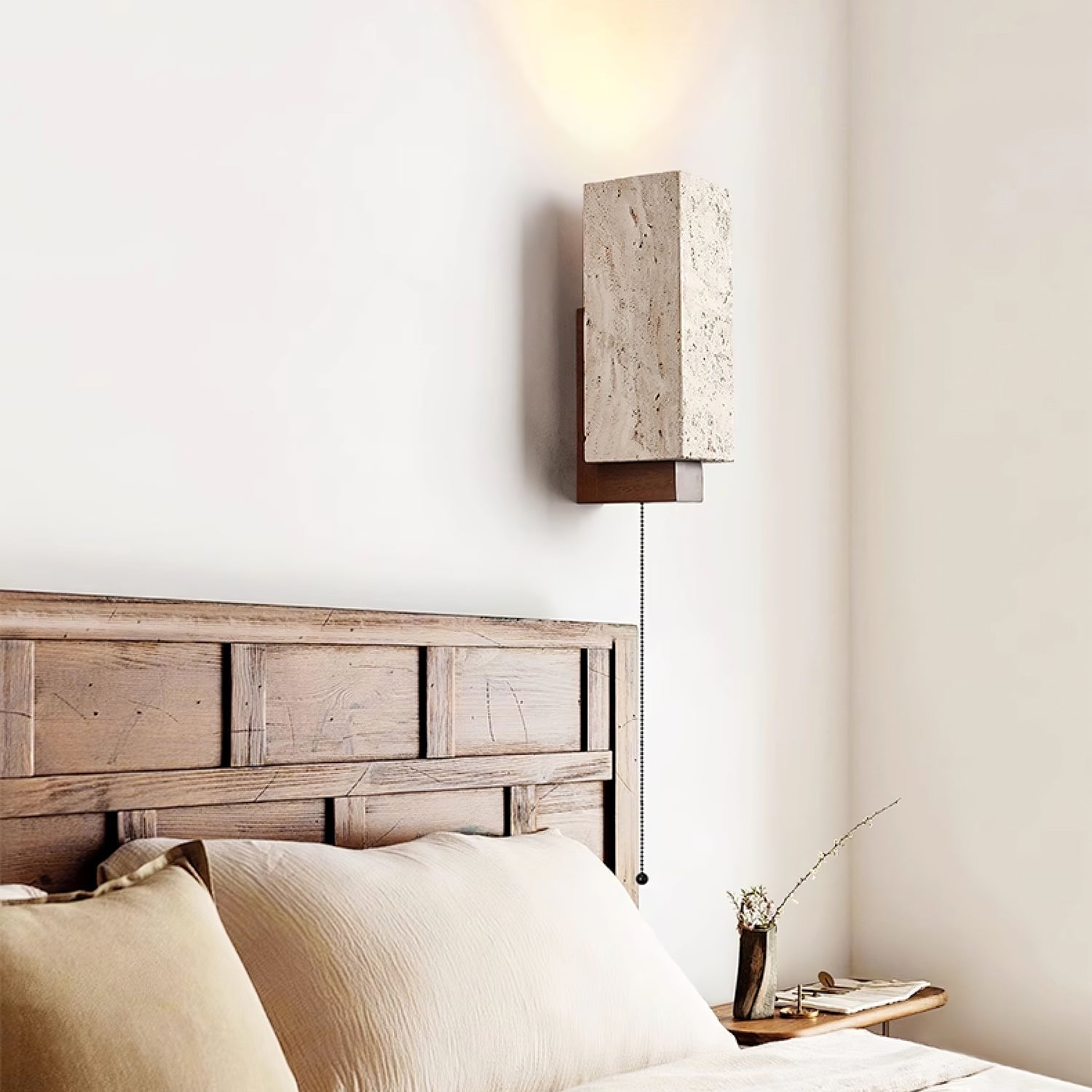 Elsoran Applique Murale Bloc Minimaliste en Travertin - Neutralighting