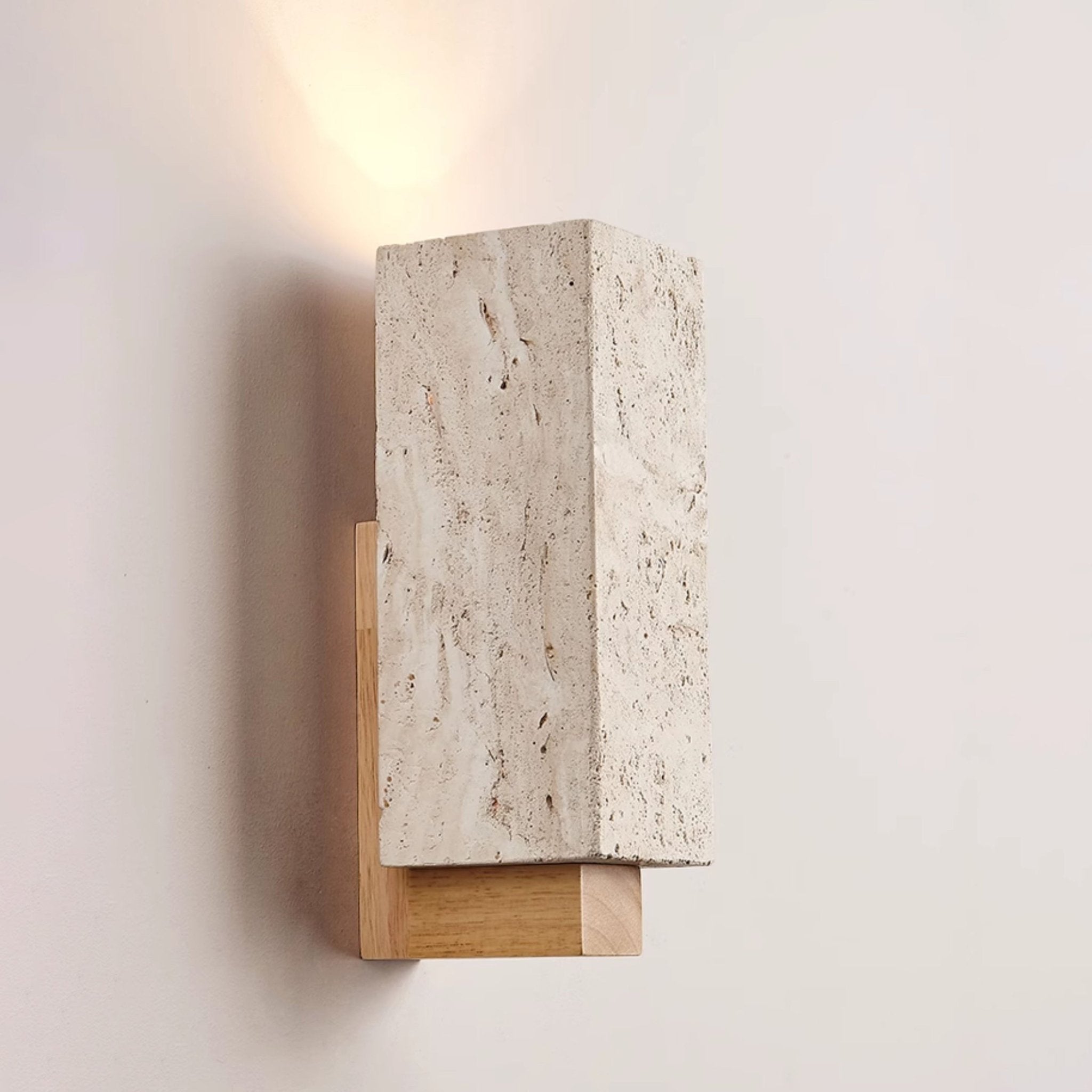 Elsoran Applique Murale Bloc Minimaliste en Travertin - Neutralighting