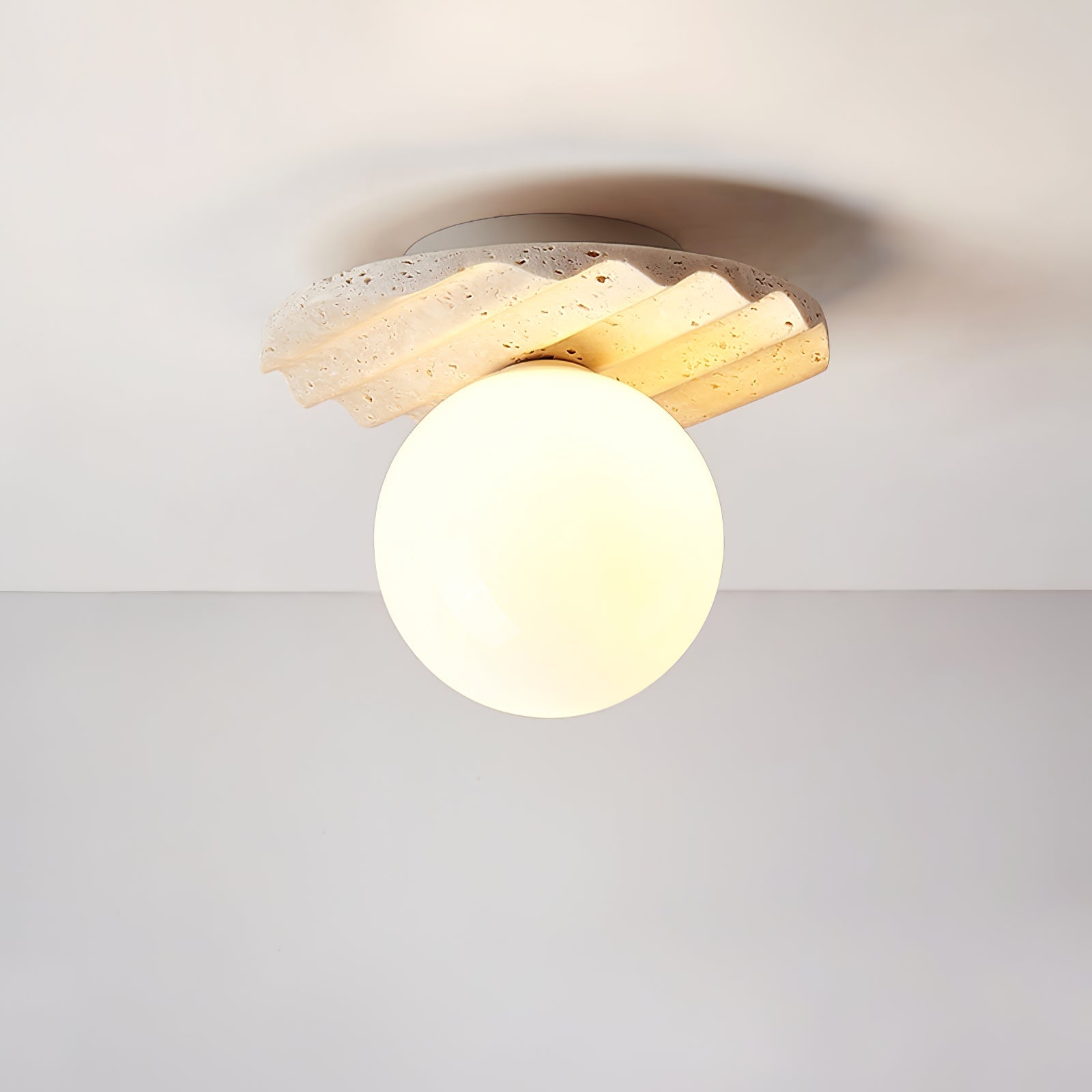 Travertine Wave Ceiling Light - Letslighting