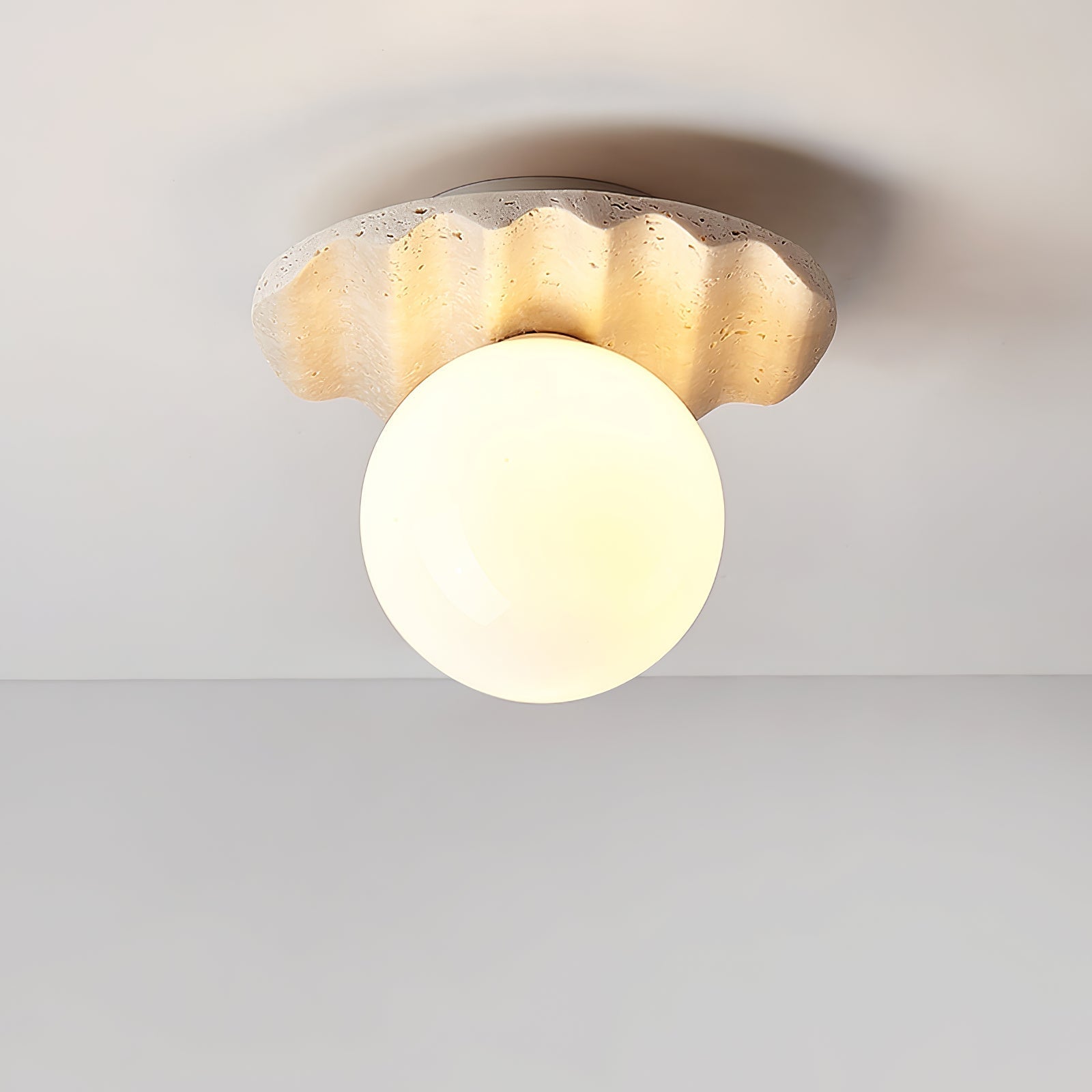 Travertine Wave Ceiling Light - Letslighting