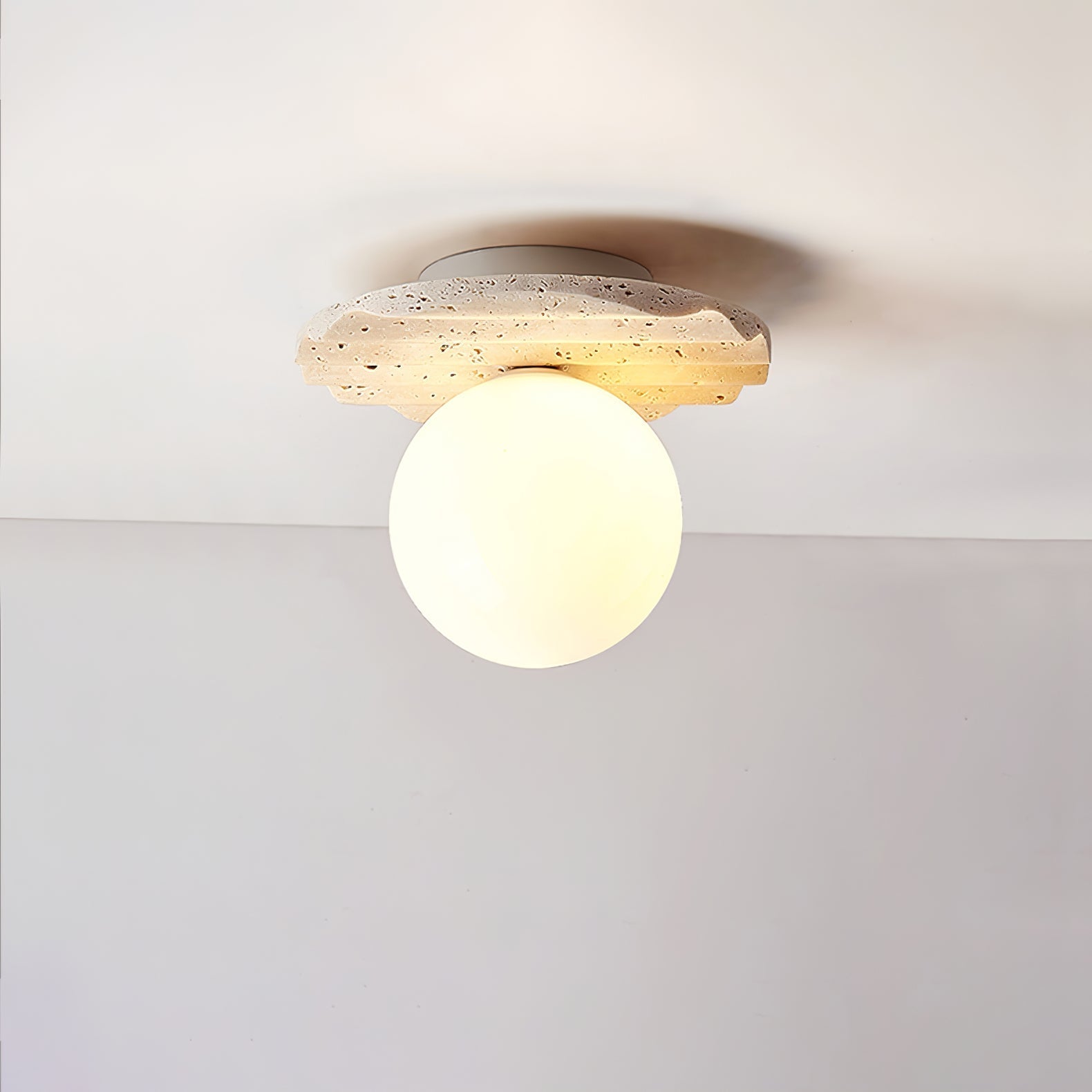 Travertine Wave Ceiling Light - Letslighting