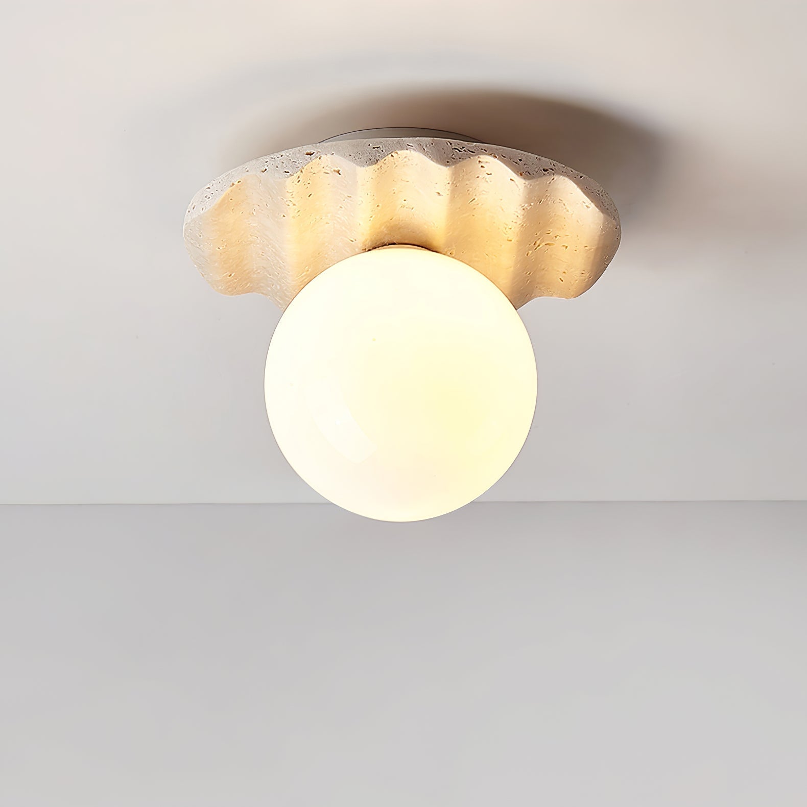 Travertine Wave Ceiling Light - Letslighting