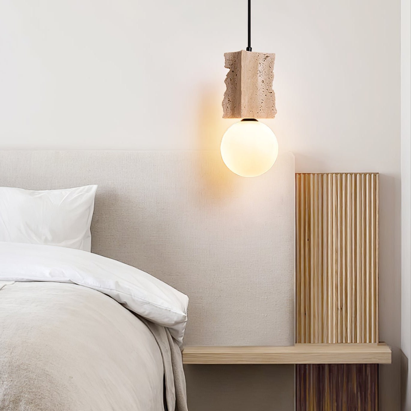 Travertine Raw Edge Pendant Light - Letslighting