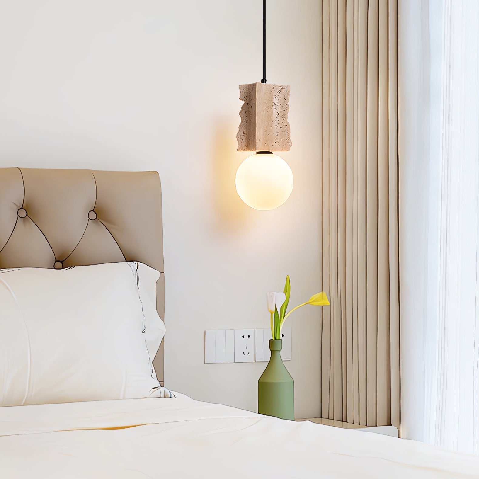 Travertine Raw Edge Pendant Light - Letslighting