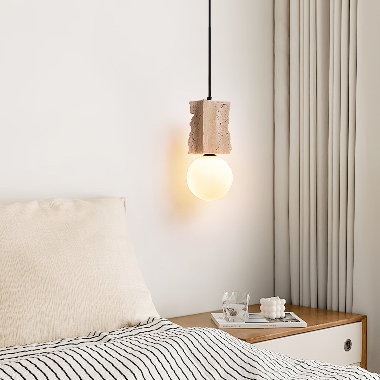 Travertine Raw Edge Pendant Light - Letslighting