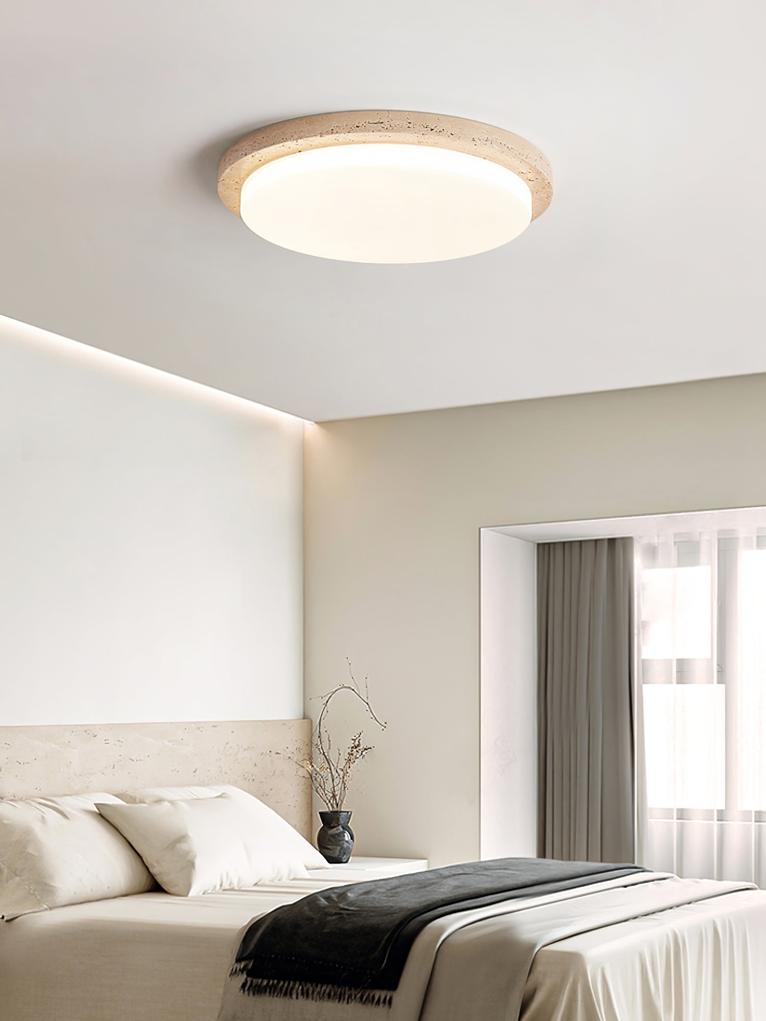 Etala Lisse-Bord Travertin Plafonnier - Neutralighting