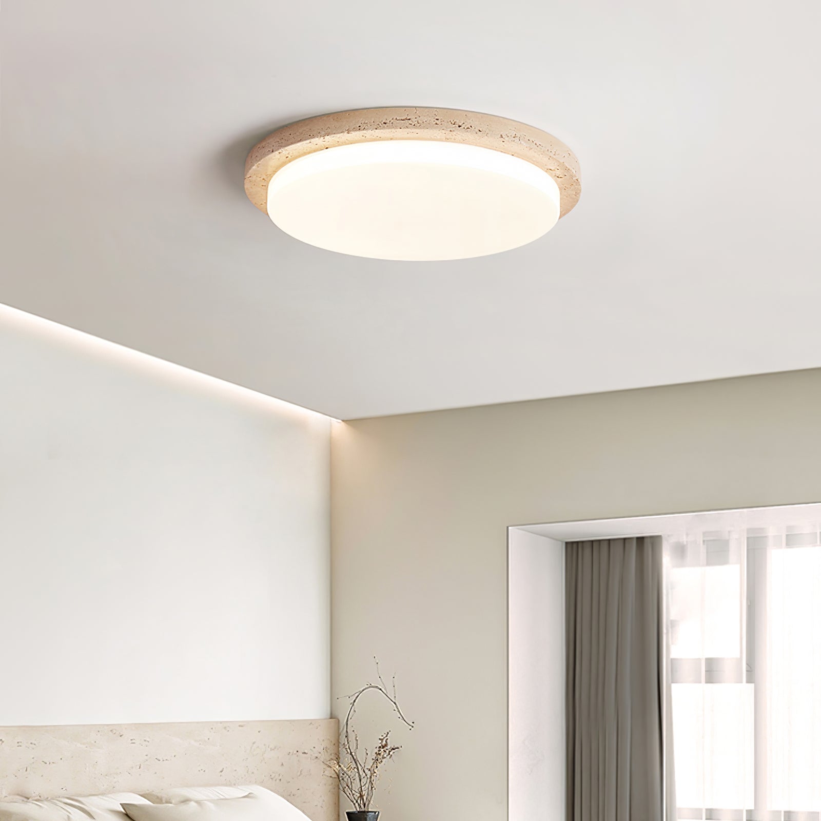 Etala Lisse-Bord Travertin Plafonnier - Neutralighting