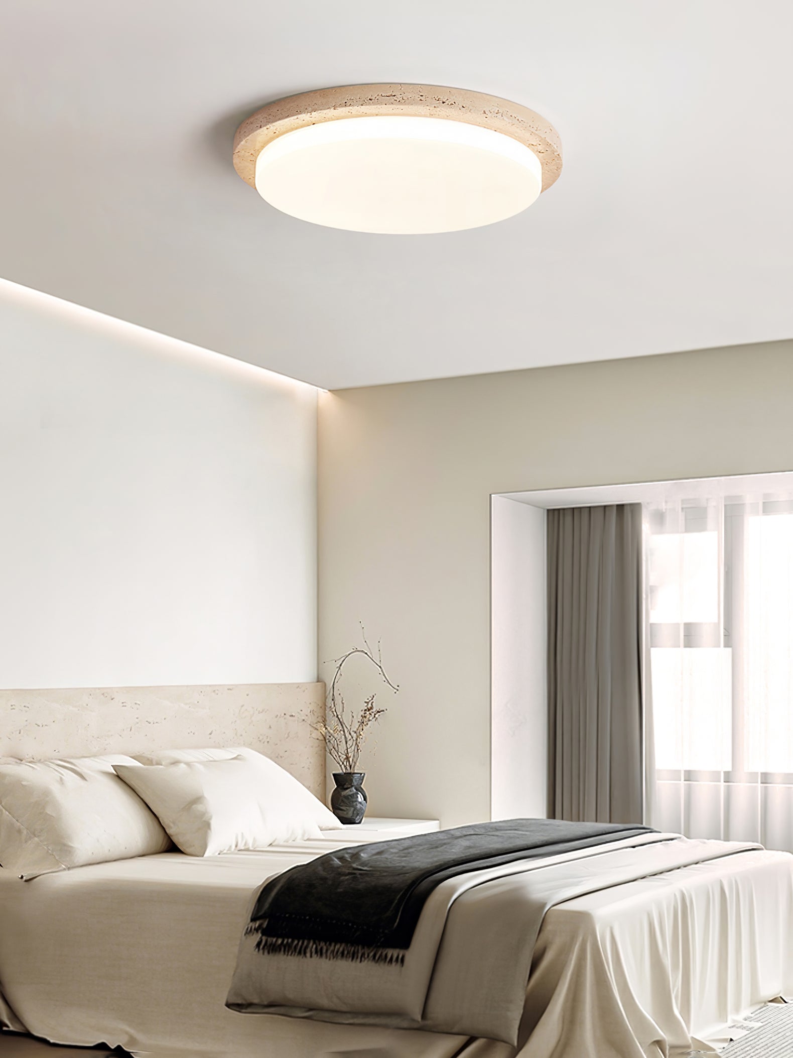 Etala Lisse-Bord Travertin Plafonnier - Neutralighting