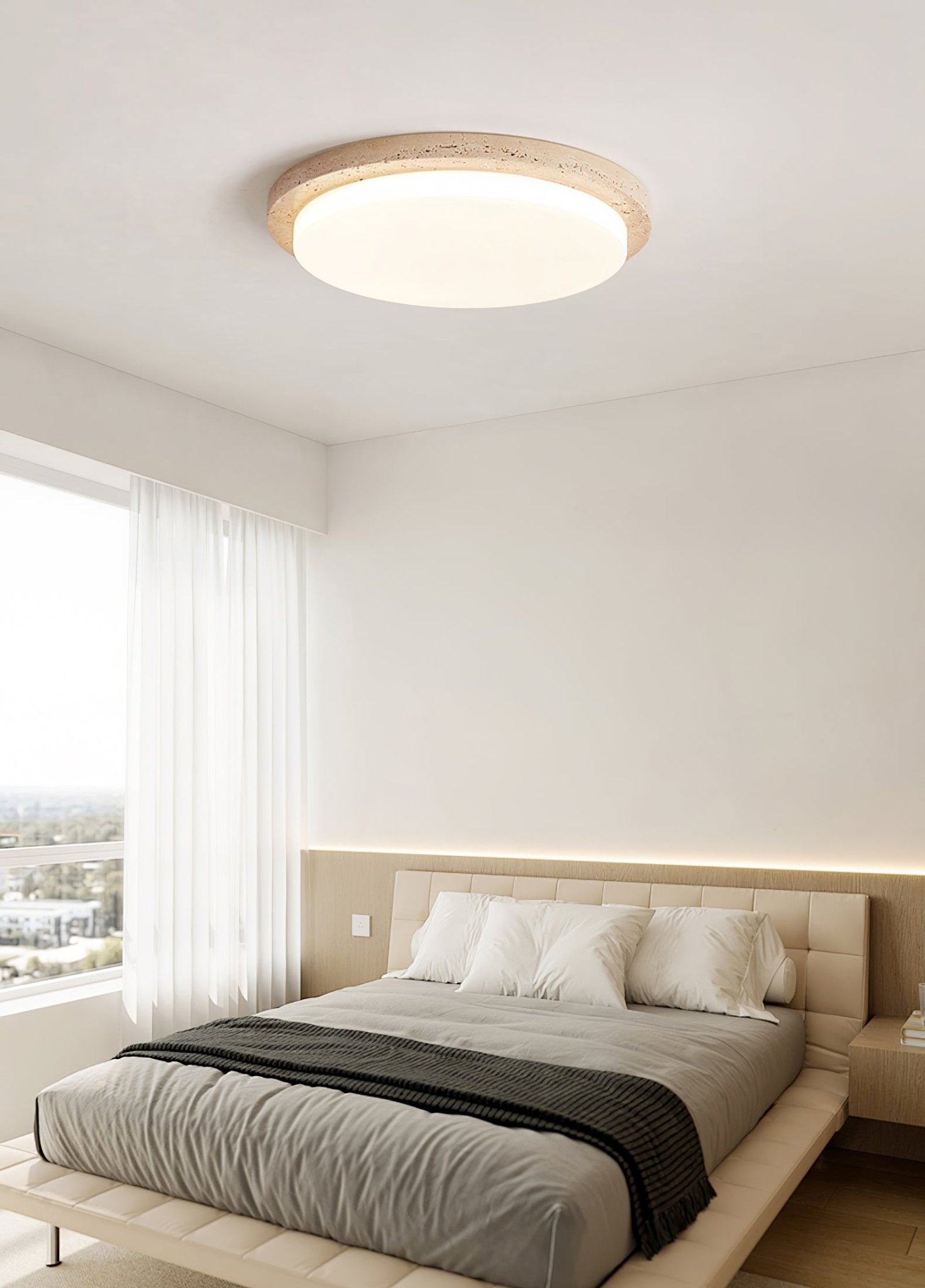 Etala Lisse-Bord Travertin Plafonnier - Neutralighting