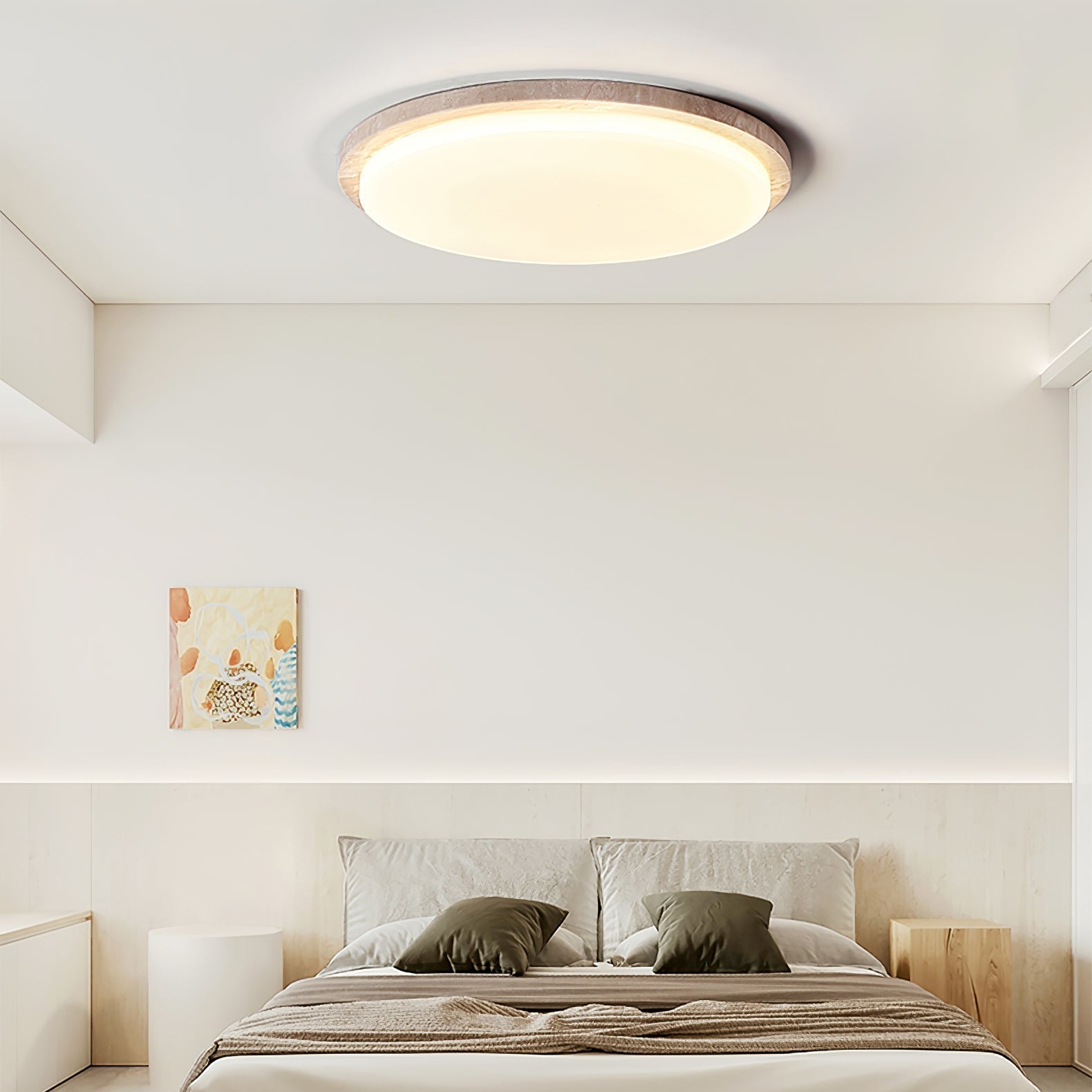 Etala Lisse-Bord Travertin Plafonnier - Neutralighting