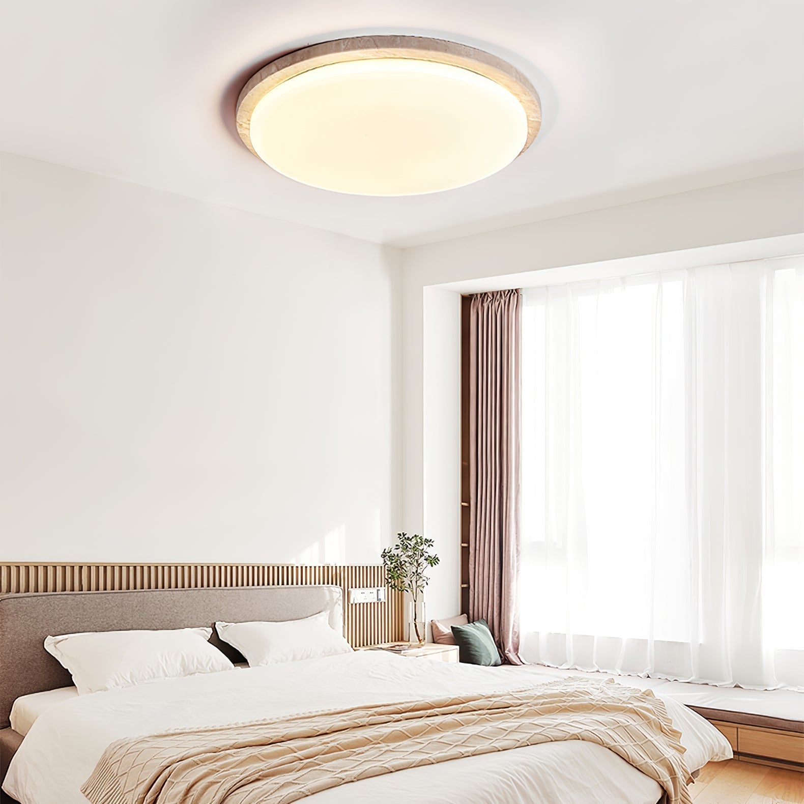 Etala Lisse-Bord Travertin Plafonnier - Neutralighting