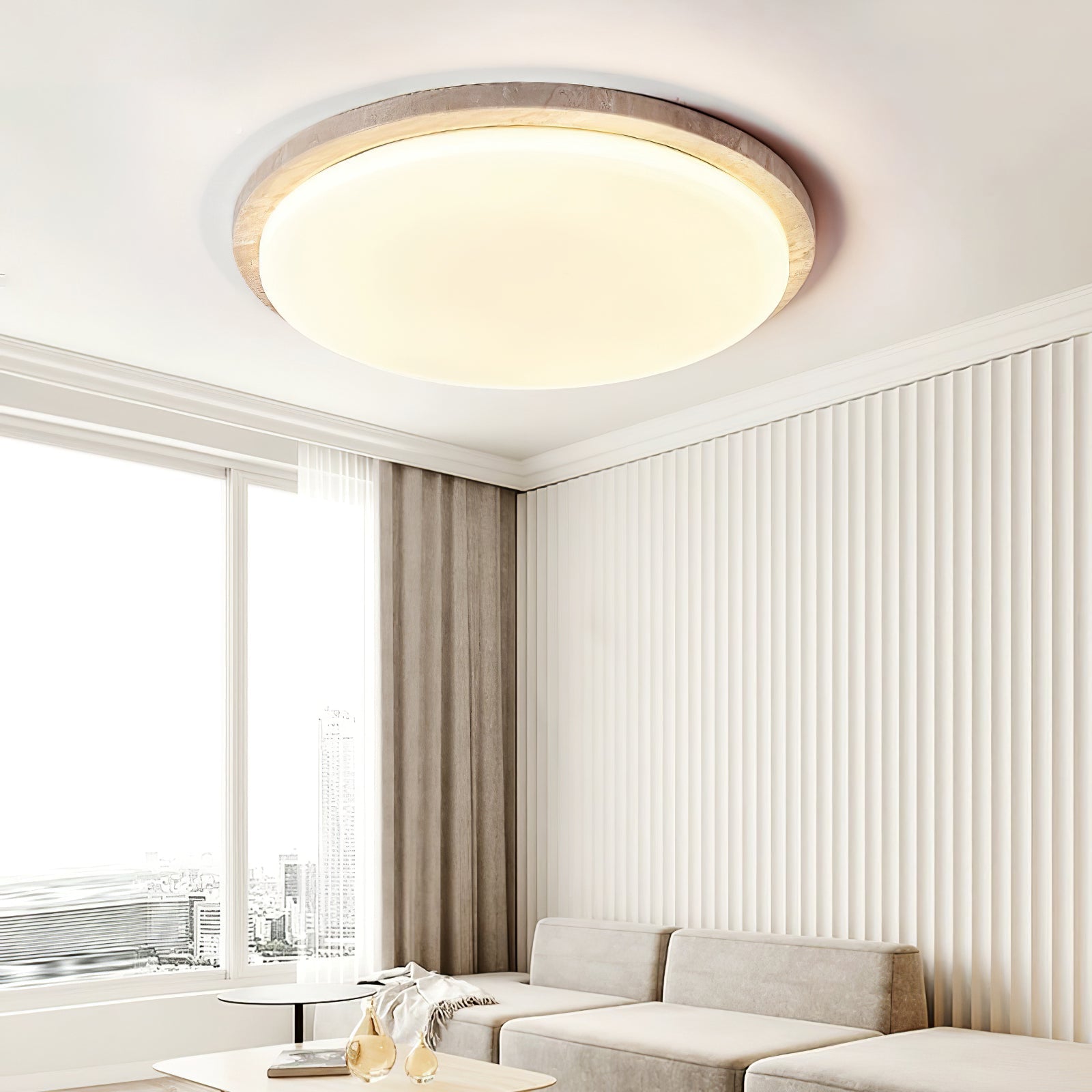 Etala Lisse-Bord Travertin Plafonnier - Neutralighting