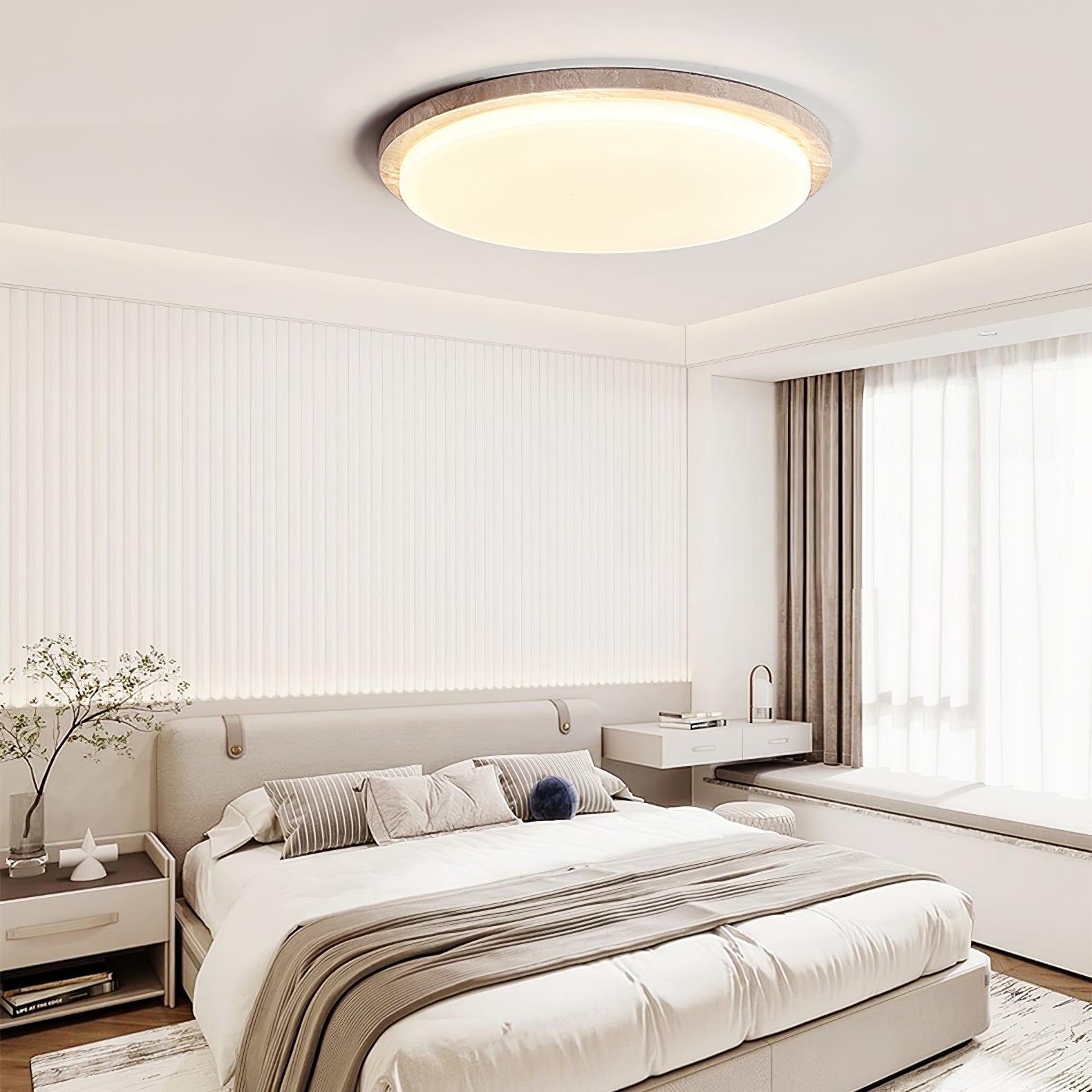 Etala Lisse-Bord Travertin Plafonnier - Neutralighting
