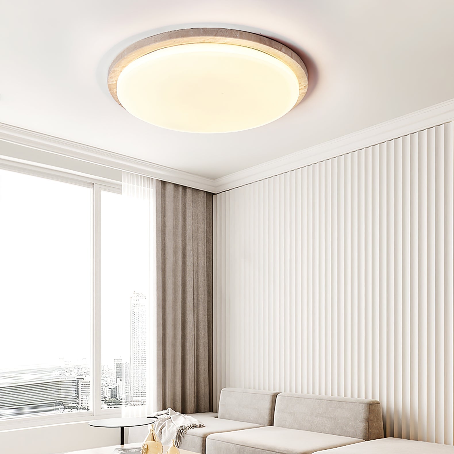 Etala Lisse-Bord Travertin Plafonnier - Neutralighting