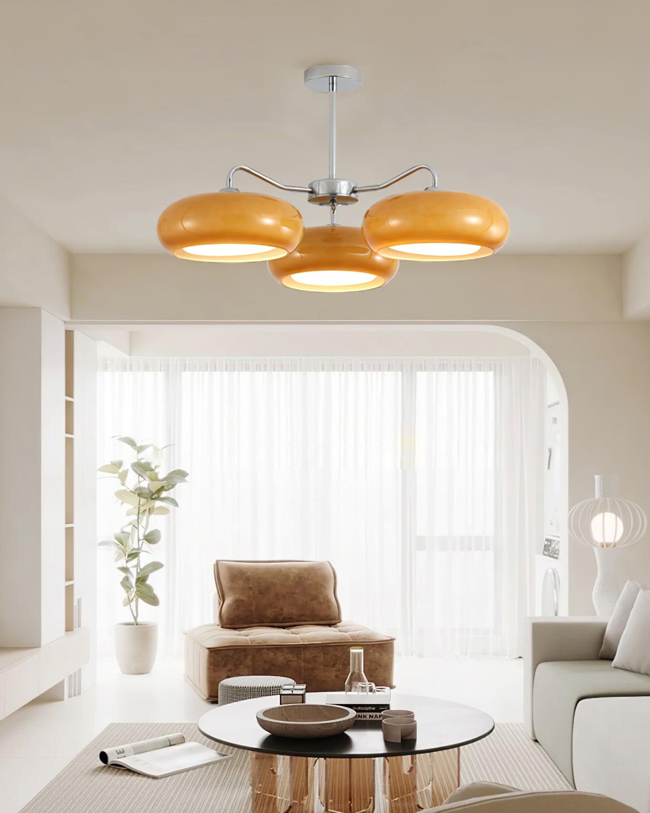 Tetra Lustre Plafonnier Chrome Élégant 3 Ampoules - Neutralighting