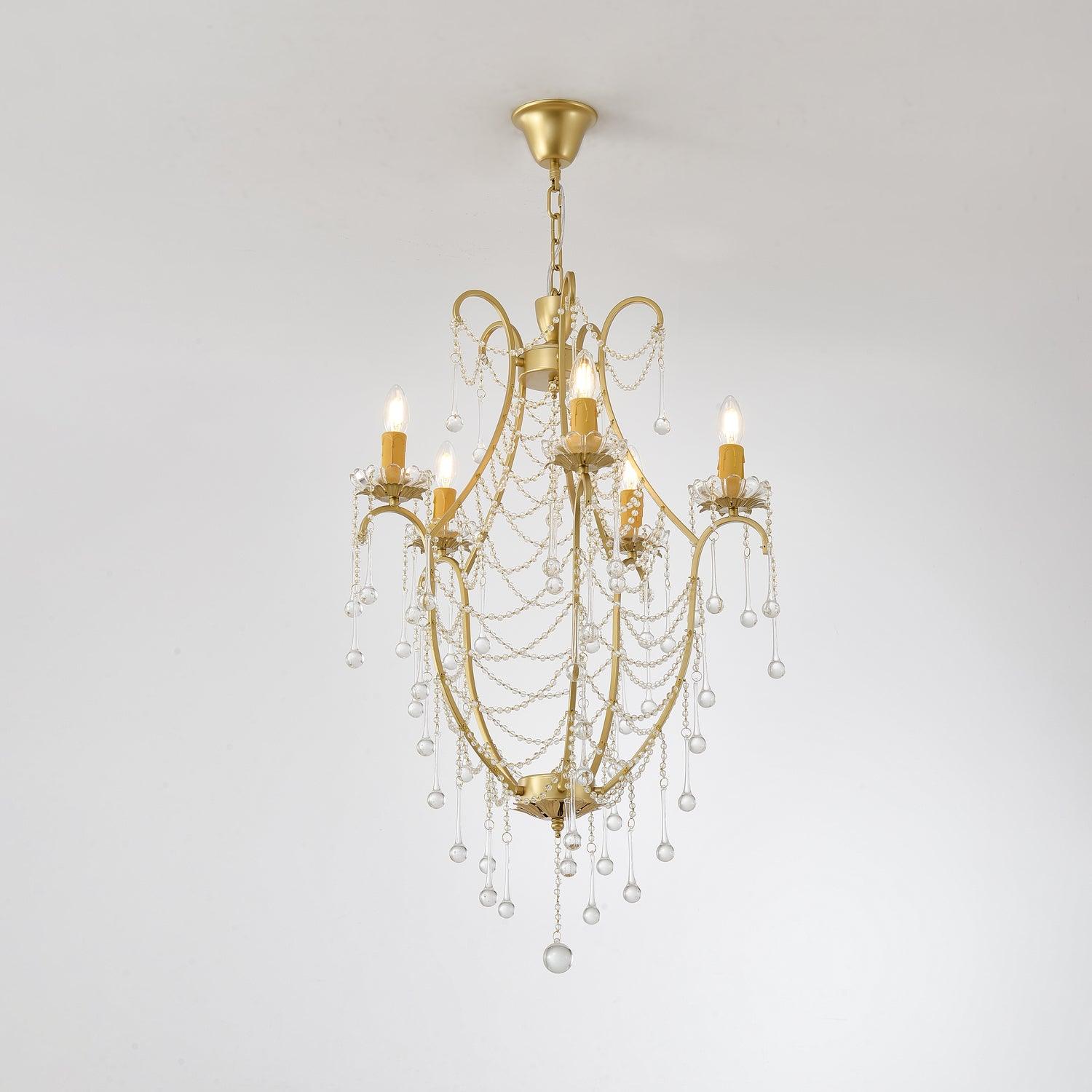 Theresa Lustre Chaînes de Cristal Drapées Vintage - Neutralighting