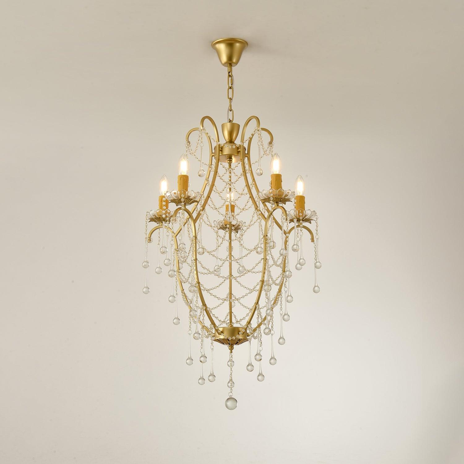 Theresa Lustre Chaînes de Cristal Drapées Vintage - Neutralighting