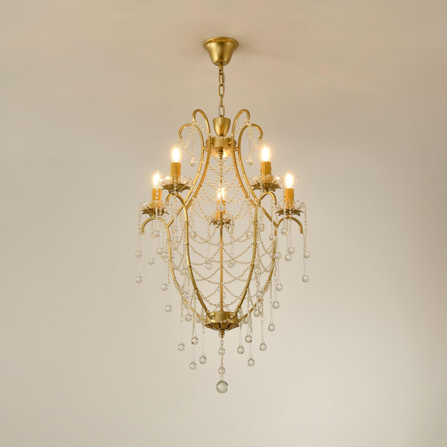 Theresa Lustre Chaînes de Cristal Drapées Vintage - Neutralighting