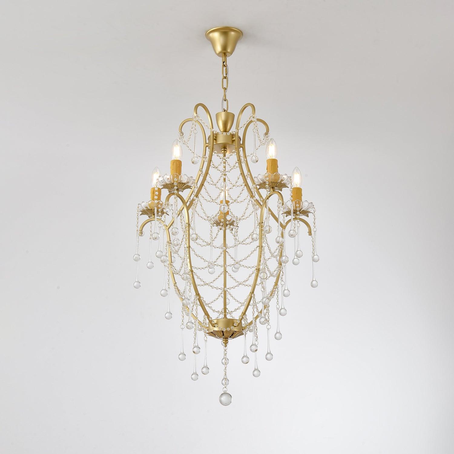 Theresa Lustre Chaînes de Cristal Drapées Vintage - Neutralighting