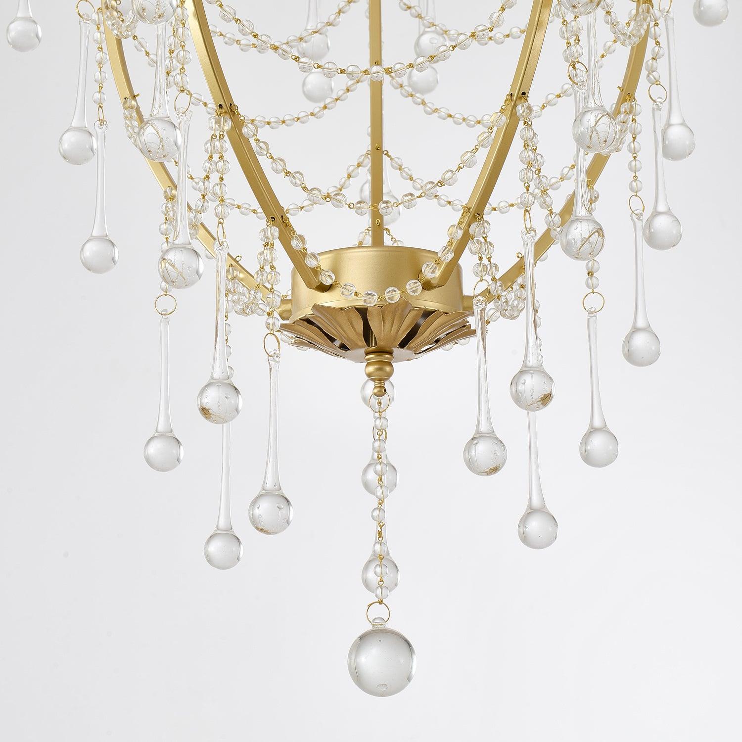 Theresa Lustre Chaînes de Cristal Drapées Vintage - Neutralighting