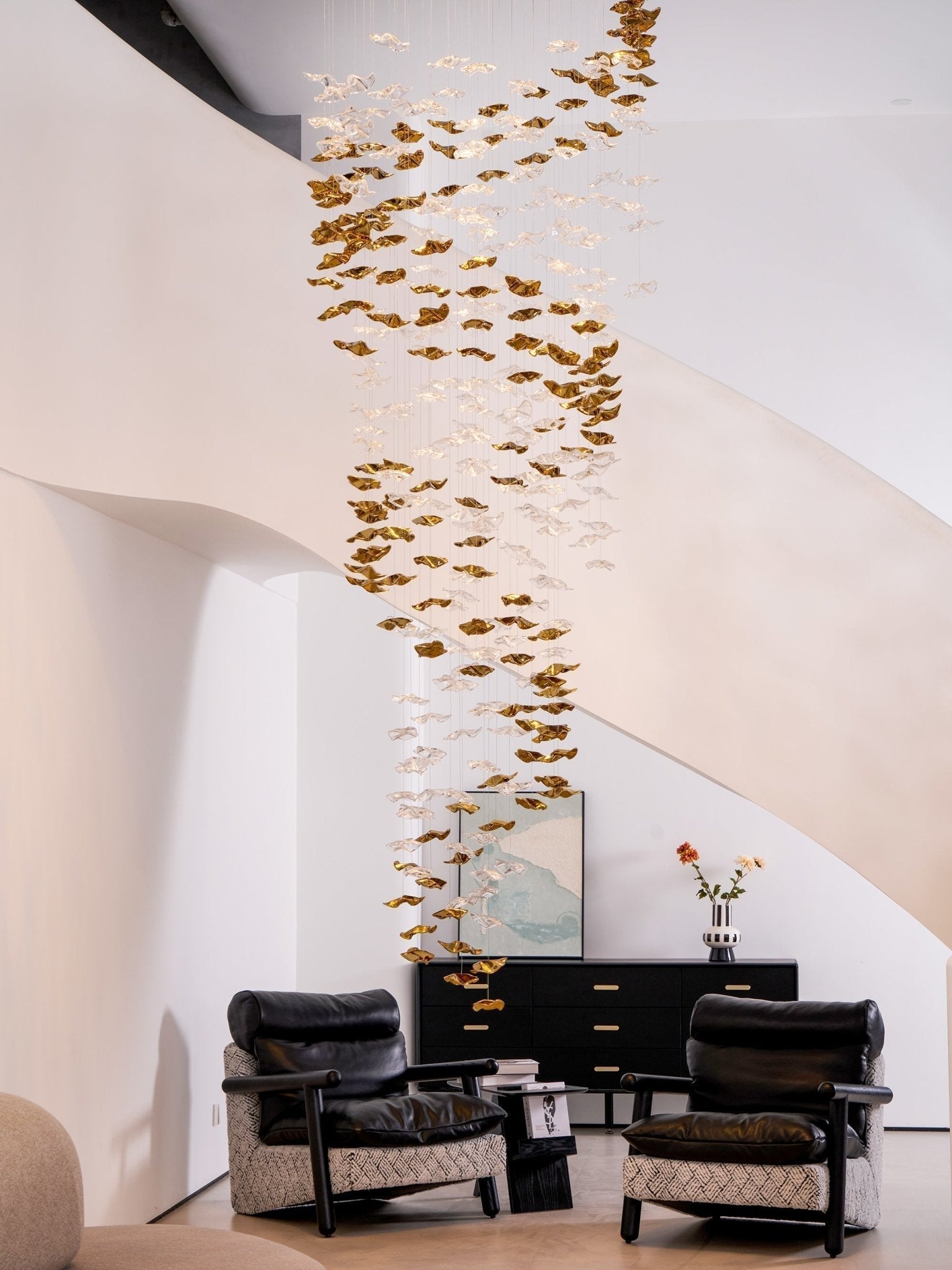Cezorisra Luxury Brass Linear Chandelier - Blowlighting