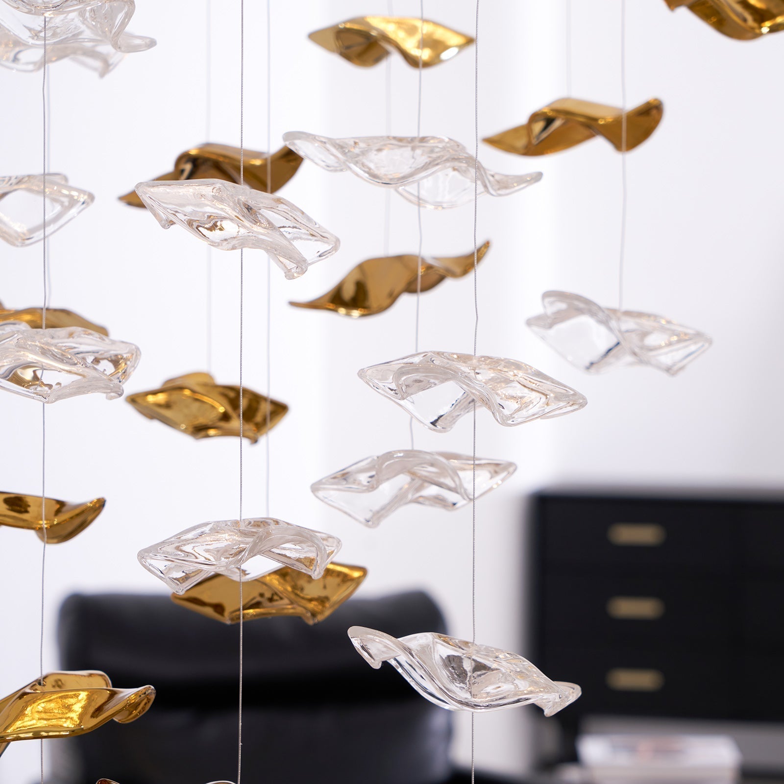 Ulphael Modern Minimalist Art Glass Chandelier - Lamp Copper