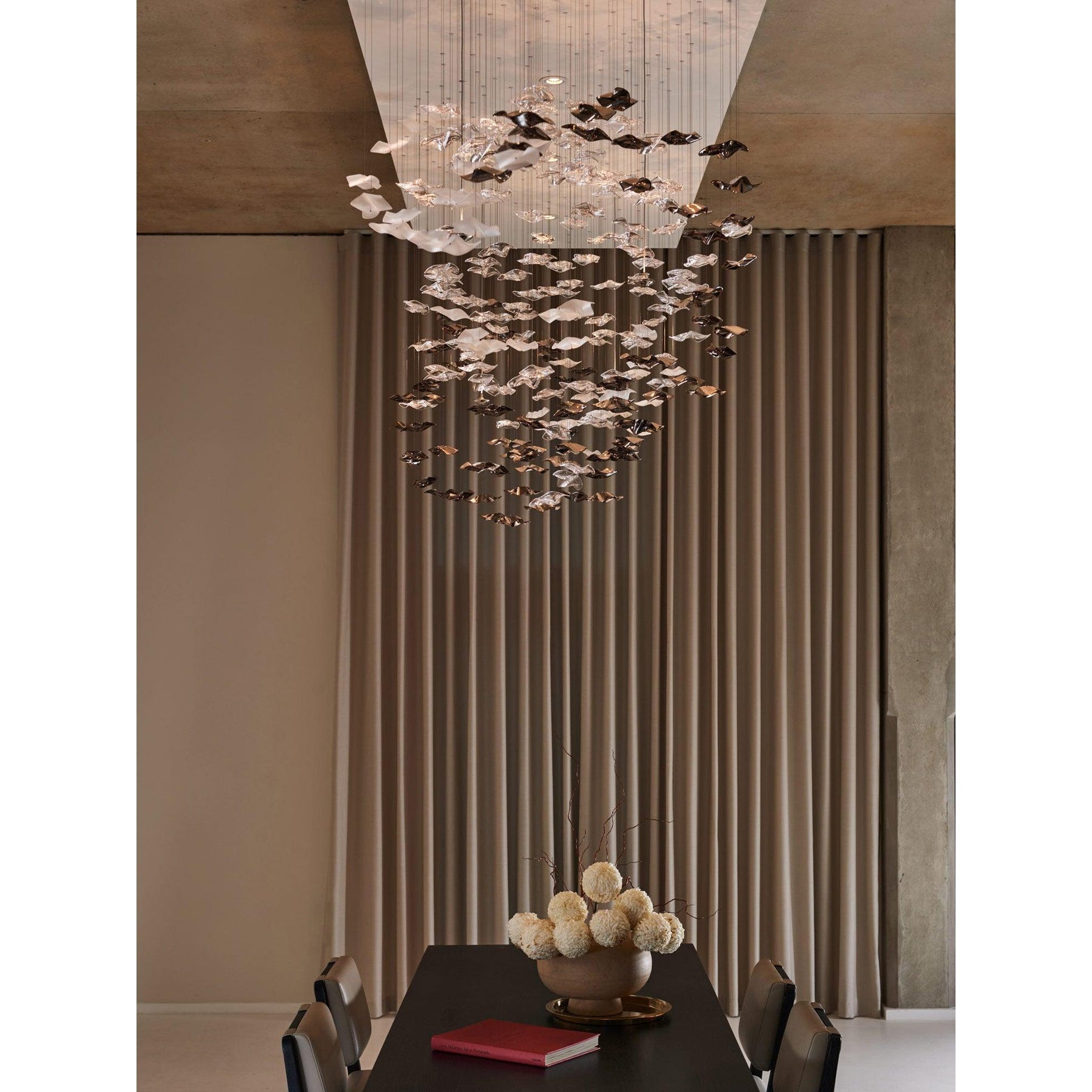 Ulphael Modern Minimalist Art Glass Chandelier - Lamp Copper