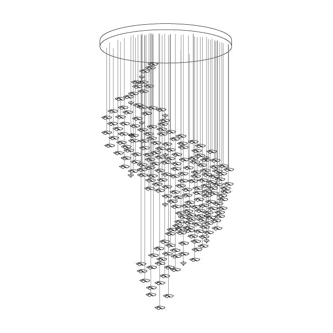 Ulphael Modern Minimalist Art Glass Chandelier - Lamp Copper
