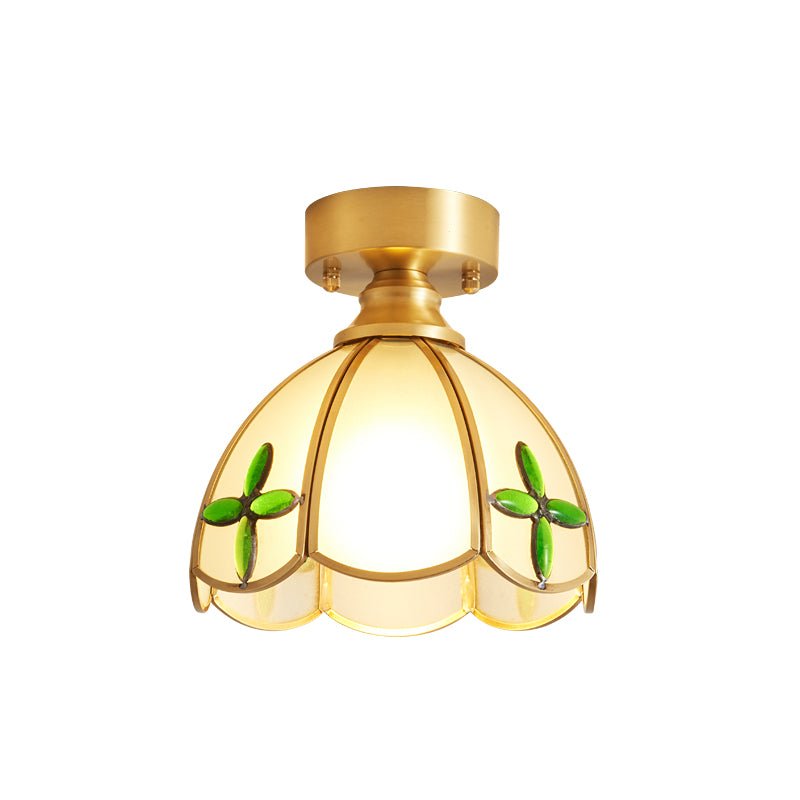 Solara Lumière de Plafond Vintage Florale en Vitrail - Neutralighting